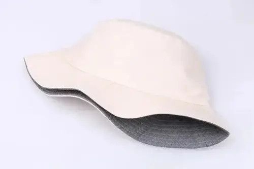 VIBE Solid Color beige Foldable Bucket Hat Size ONE SIZE - 2 Thumbnail