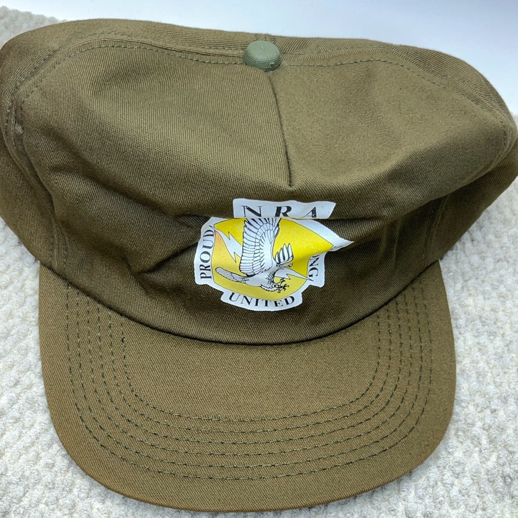 Vintage VINTAGE NRA Trucker Hat - Adjustable Olive Green Military Style - 80s 90s Retro USA Mens Size ONE SIZE - 3 Thumbnail