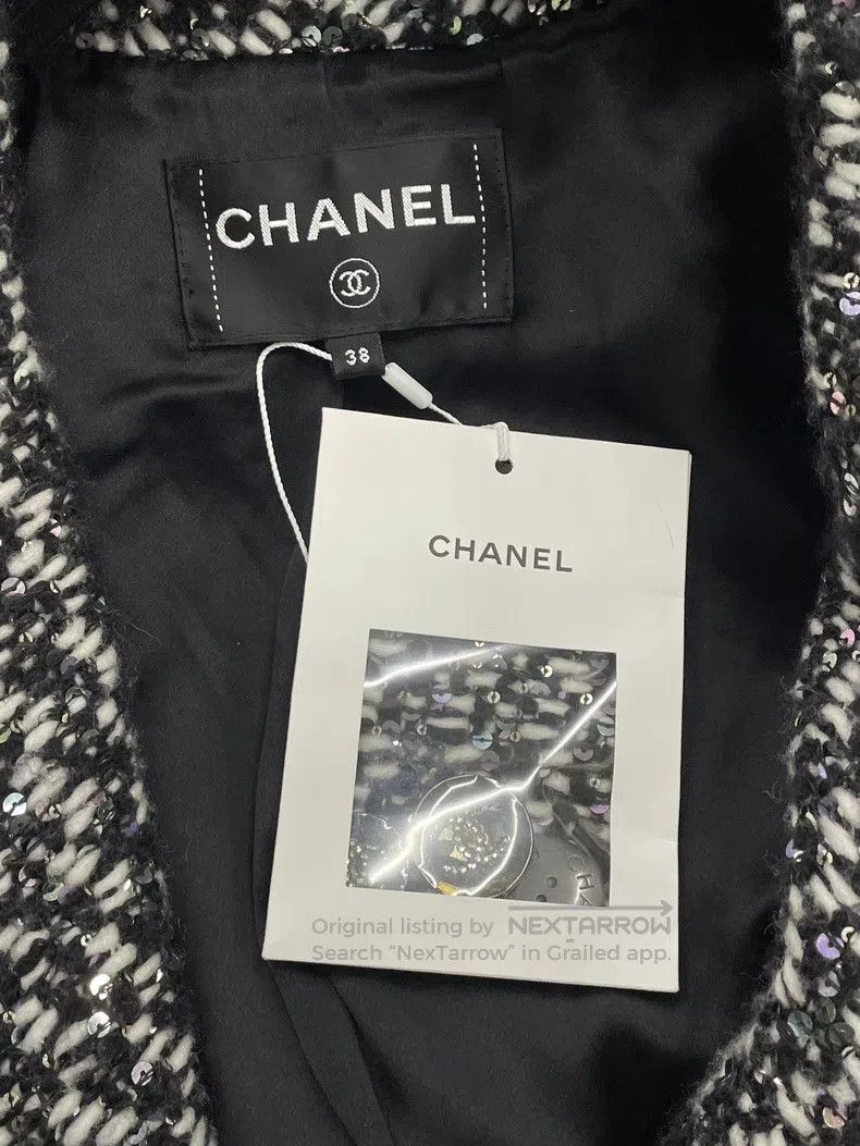Chanel Chanel Black and white sequined tweed lapel double-breaste Size XS / US 0-2 / IT 36-38 - 4 Thumbnail