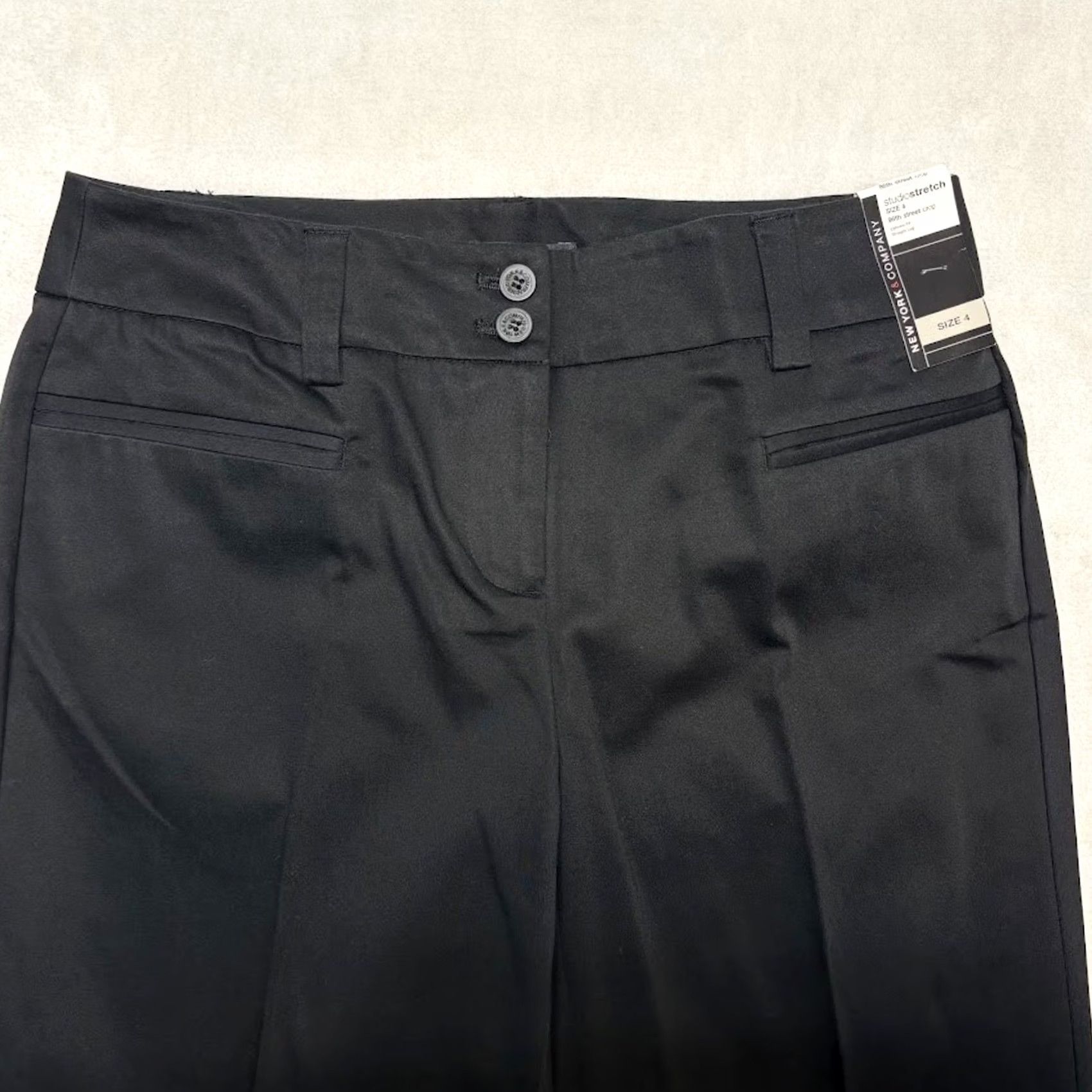 Vintage VINTAGE New York & Company Studio Stretch Mid Rise Crop Pants Black NWT 4 Size 27" / US 4 / IT 40 - 4 Thumbnail