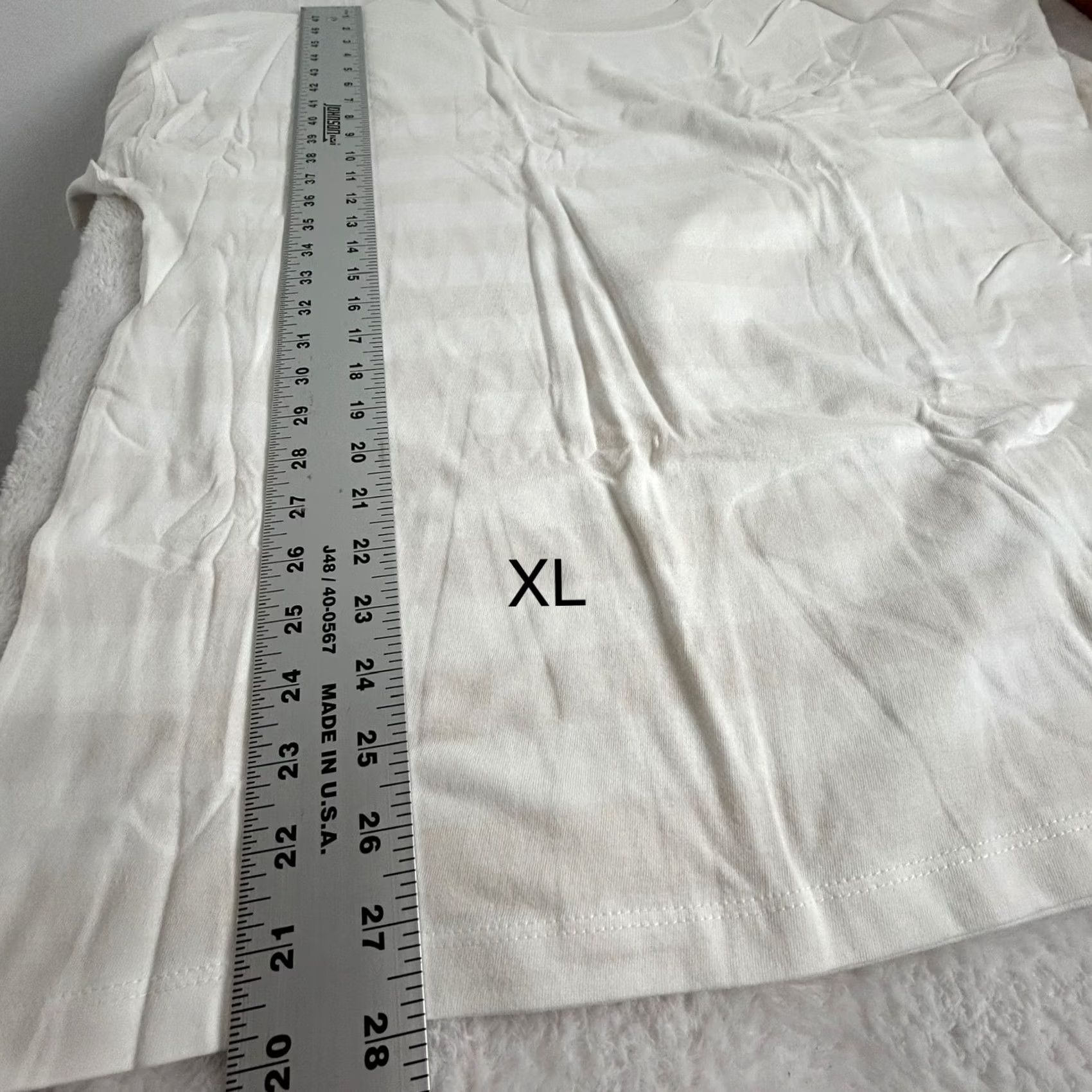 J.Crew J.Crew Womens XL Cream Striped Essential Wide Sleeve Shirt AY934 NWT – Size XL / US 12-14 / IT 48-50 - 7 Thumbnail