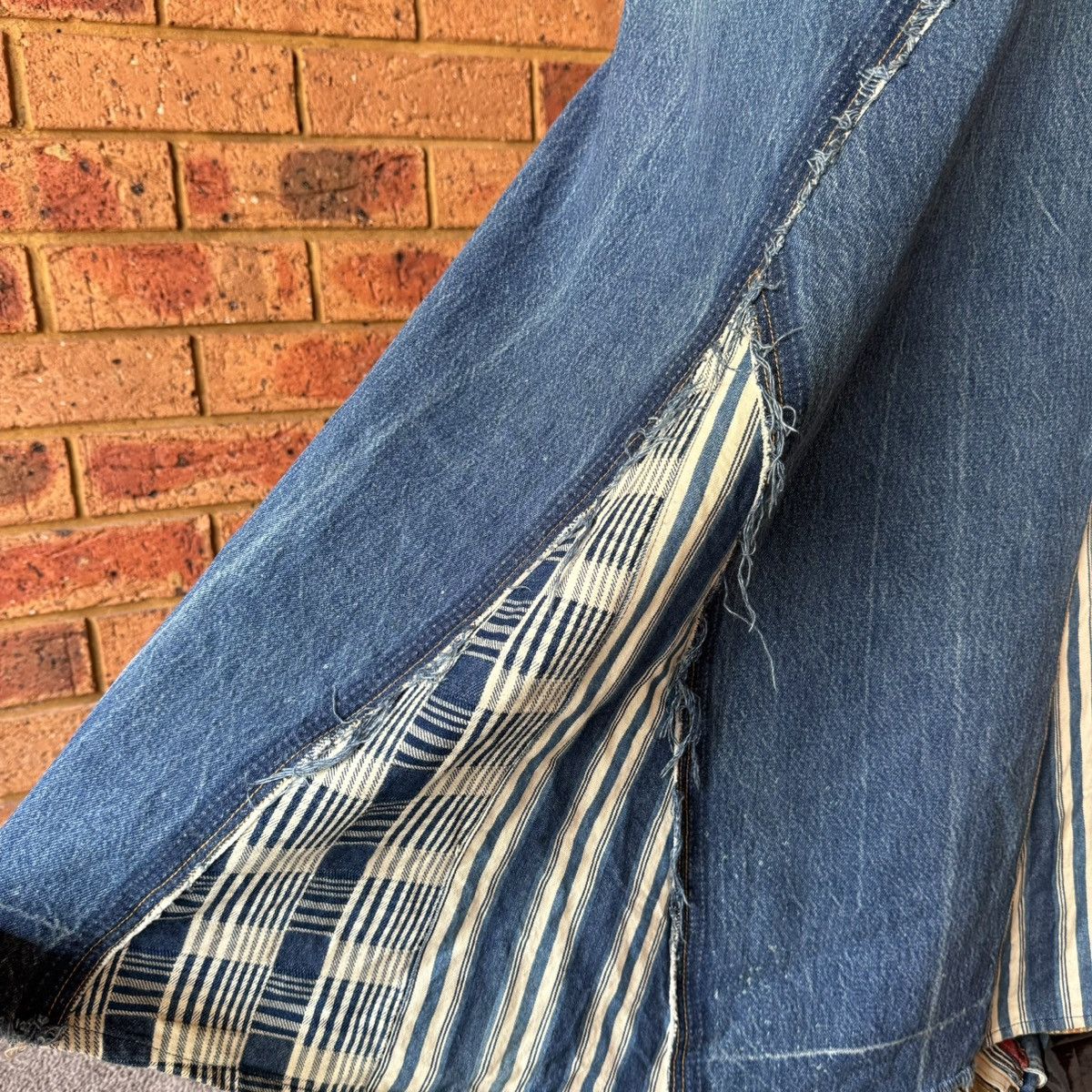 Levi's Vintage Clothing Vintage Levi’s 701 patchwork denim maxi skirt Size 29" - 7 Thumbnail