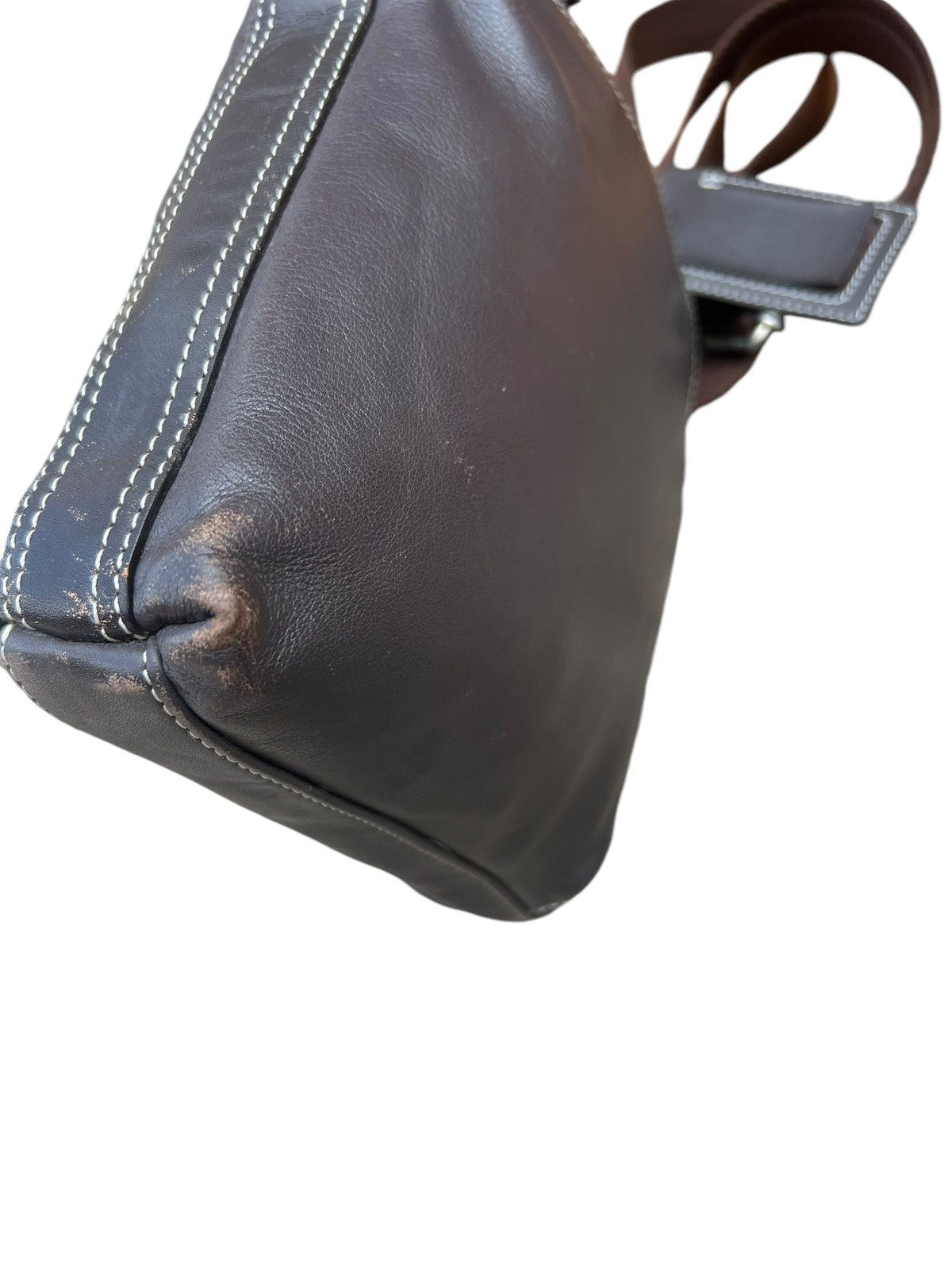 Leather Vintage Kitamura Japan Faded Patina Leather Sling Bag Size ONE SIZE - 17 Thumbnail