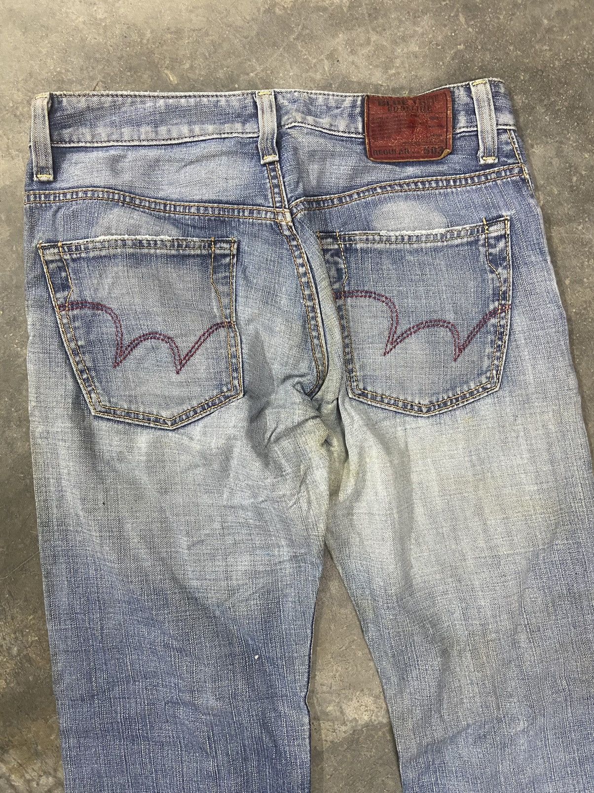 KMRii 🔥 Edwin 503 jeans Edwin Blue trip washed distressed Size US 33 - 5 Thumbnail