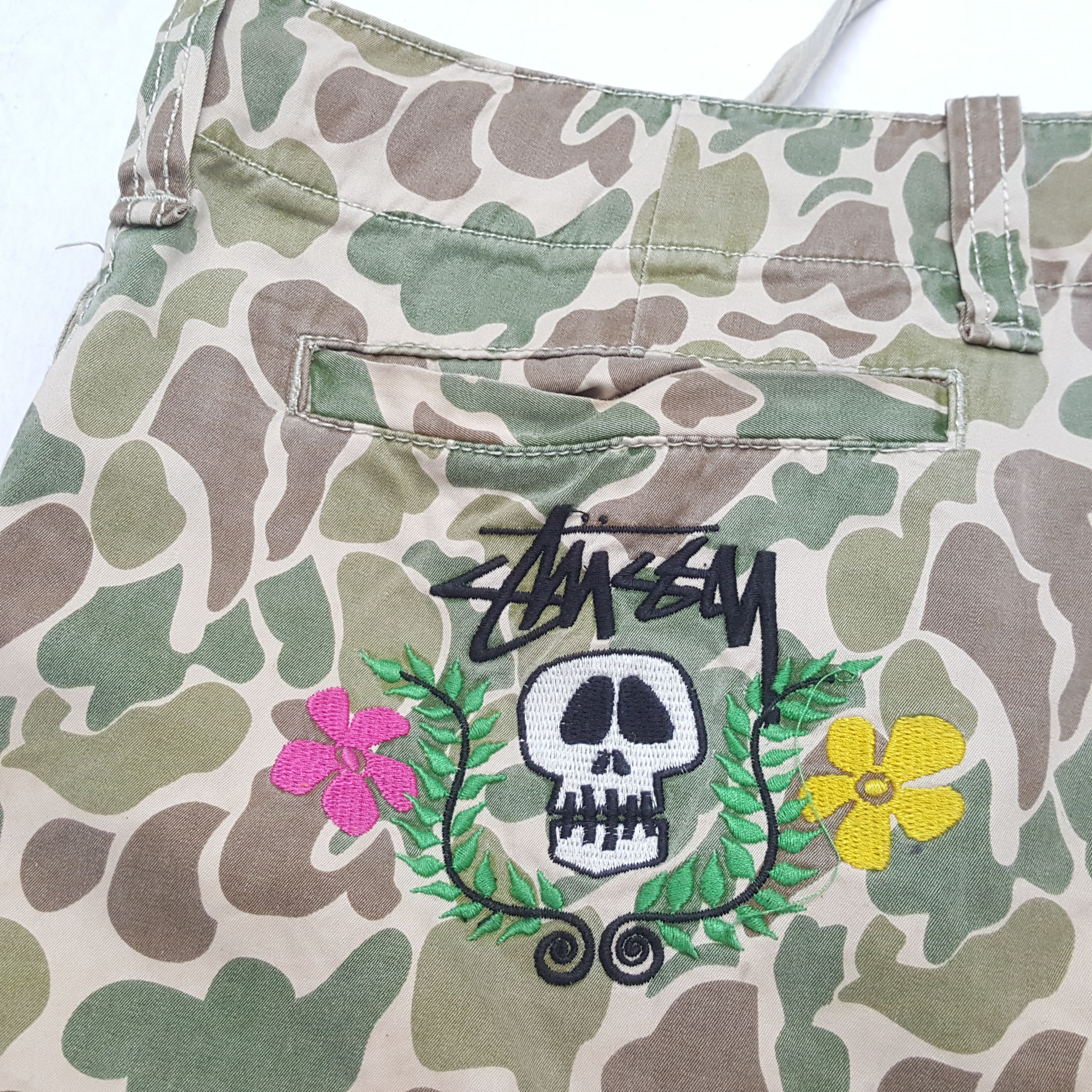 Stussy × Vintage STUSSY Streetwear Custom Art Logo Style Short Pants Size US 30 / EU 46 - 13 Thumbnail