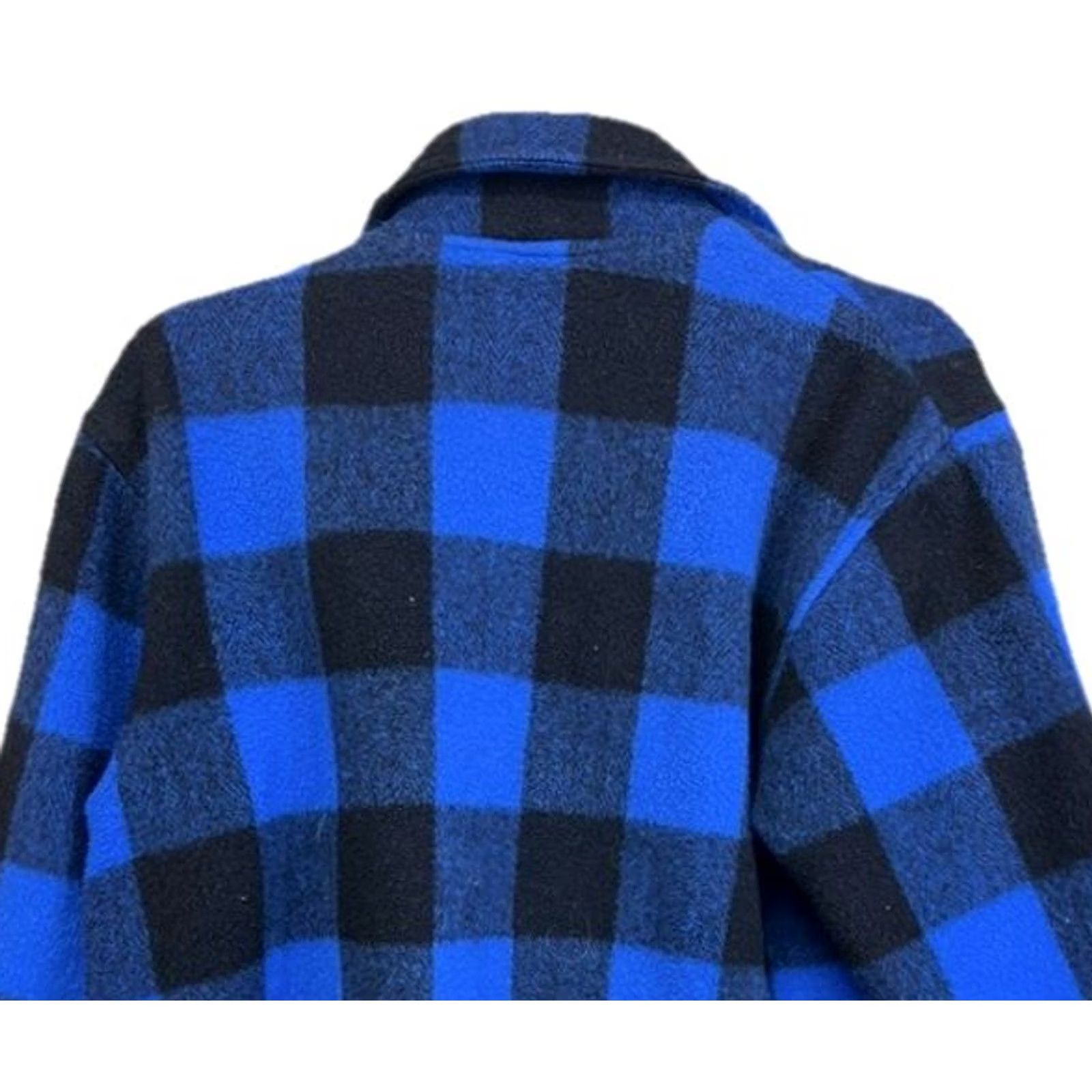 Eddie Bauer VINTAGE Eddie Bauer Wool Buffalo Plaid Barn Coat Women’s PS Blue/Black Check USA Jacket Shacket Fall/Winter Ladies Regular Size PS USA Women’s Size S / US 4 / IT 40 - 2 Thumbnail