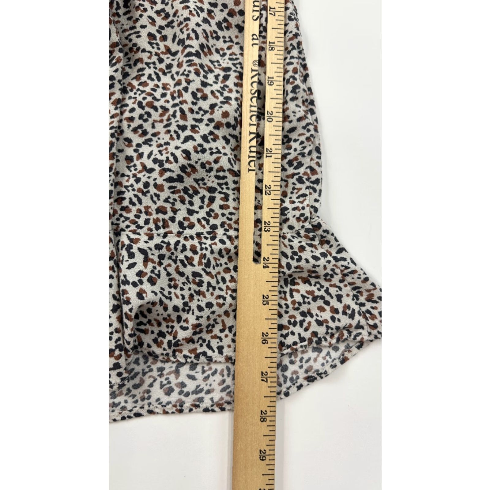 Abercrombie & Fitch Abercrombie & Fitch Dress Womens XS Beige Leopard Print Mini Wrap Front Back Zip Size XS / US 0-2 / IT 36-38 - 7 Thumbnail