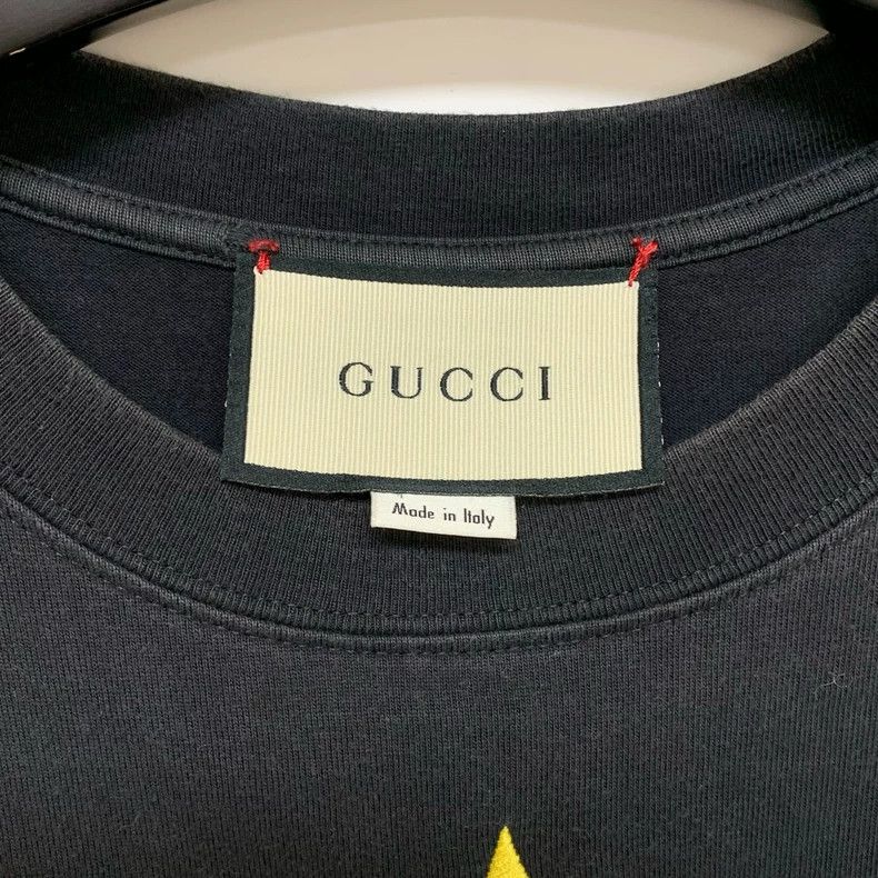 Gucci Gucci Black star embroidered T-shirt Size US L / EU 52-54 / 3 - 3 Thumbnail