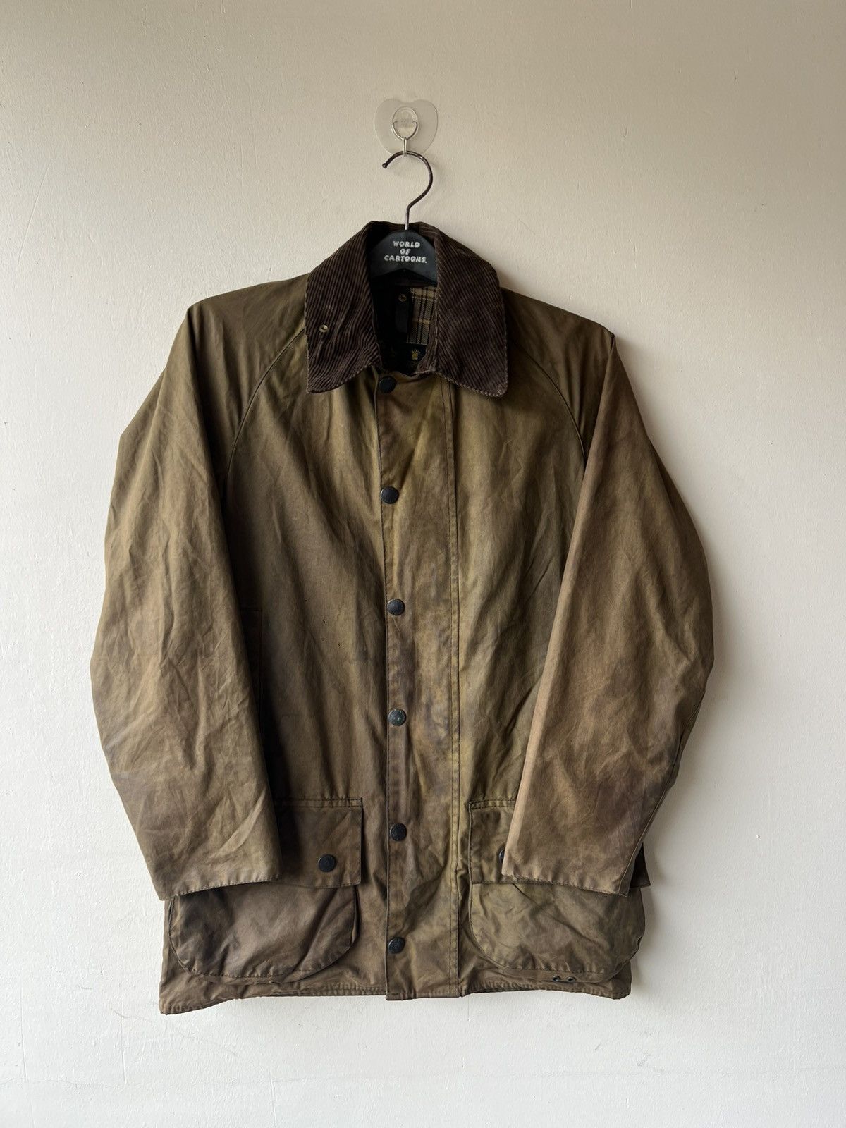 Barbour Trashed Vintage Barbour Beaufort Distressed Waxed Jacket Size US S / EU 44-46 / 1 - 2 Thumbnail