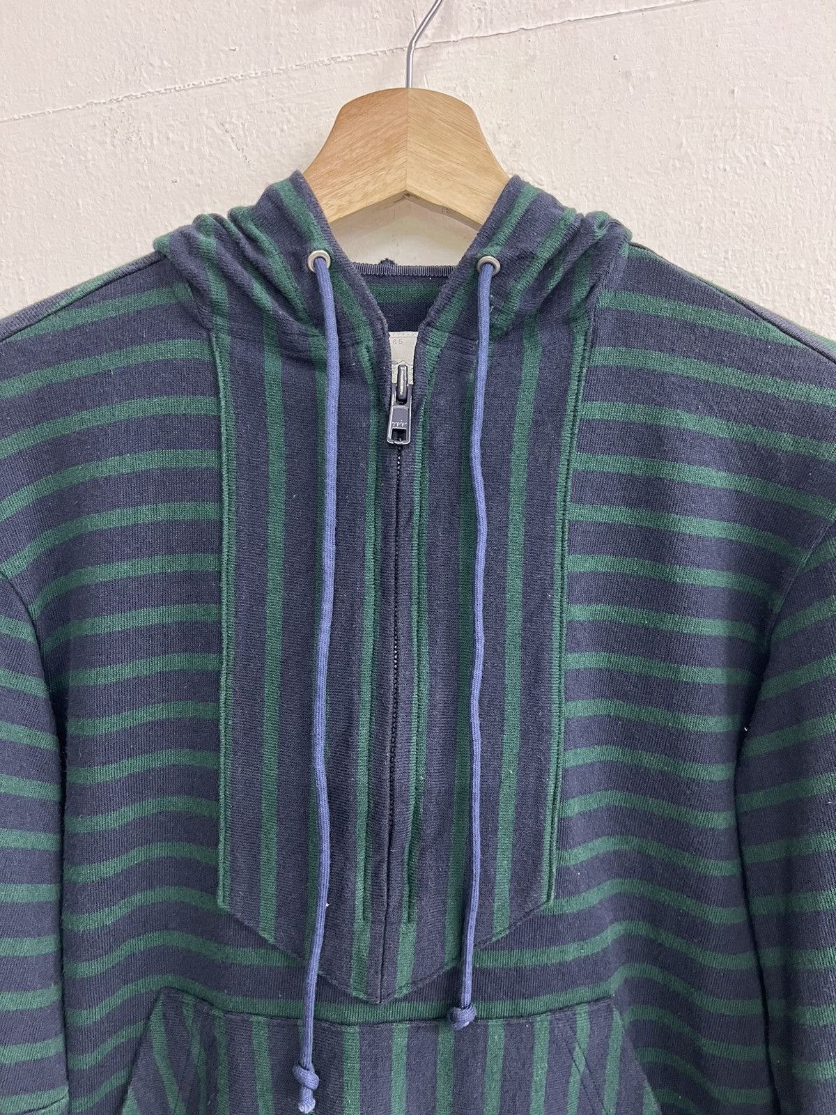 Sacai SACAI HALFZIP STRIPED HOODIE Size US M / EU 48-50 / 2 - 4 Thumbnail