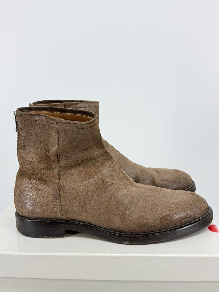 Maison Margiela Back Zip Leather Boots Size US 12 / EU 45 - 1 Thumbnail