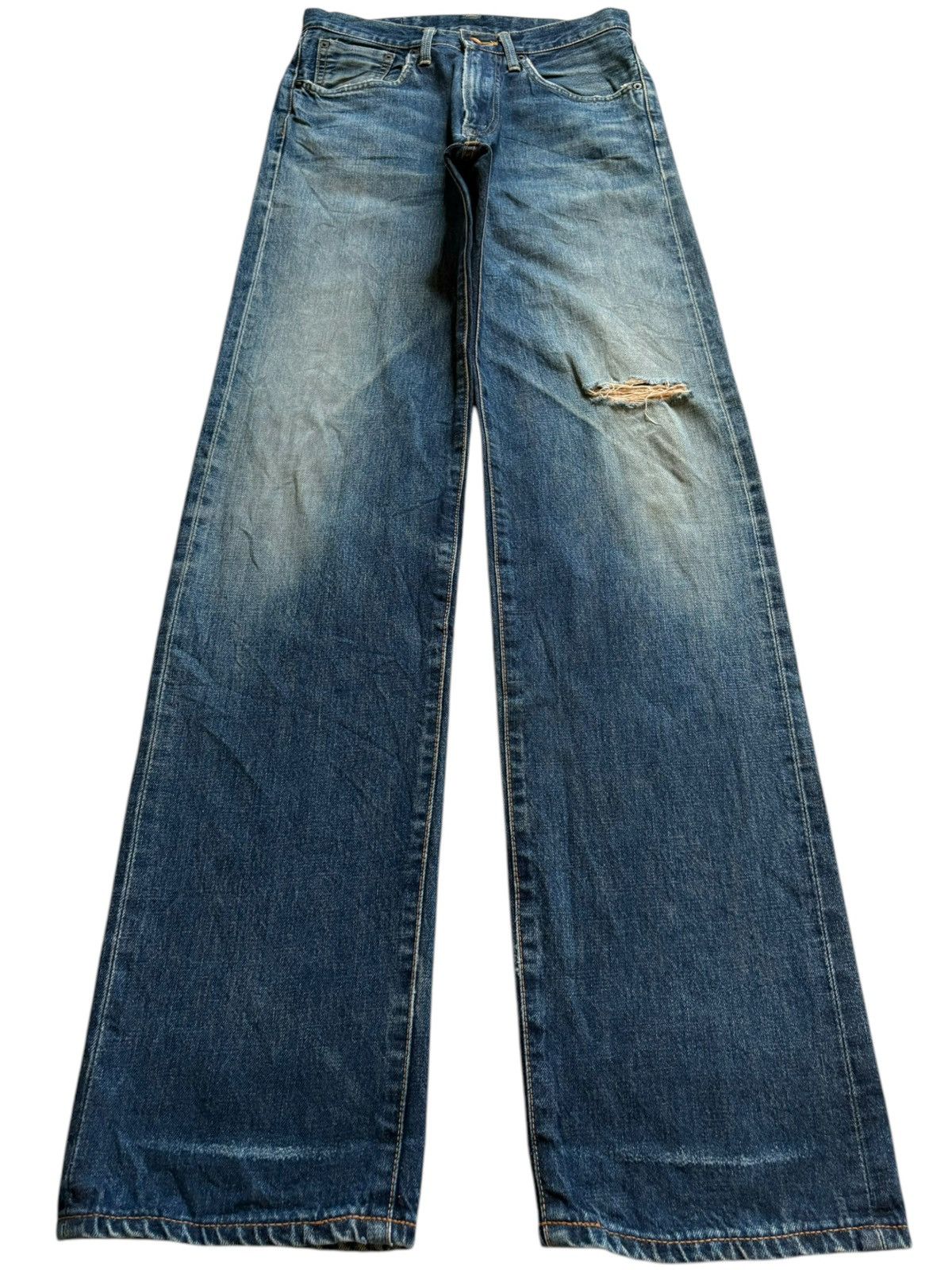 Edwin Vintage Japanese Edwin 505x Selvedge Mud Wash Baggy Jeans Size US 30 / EU 46 - 2 Thumbnail