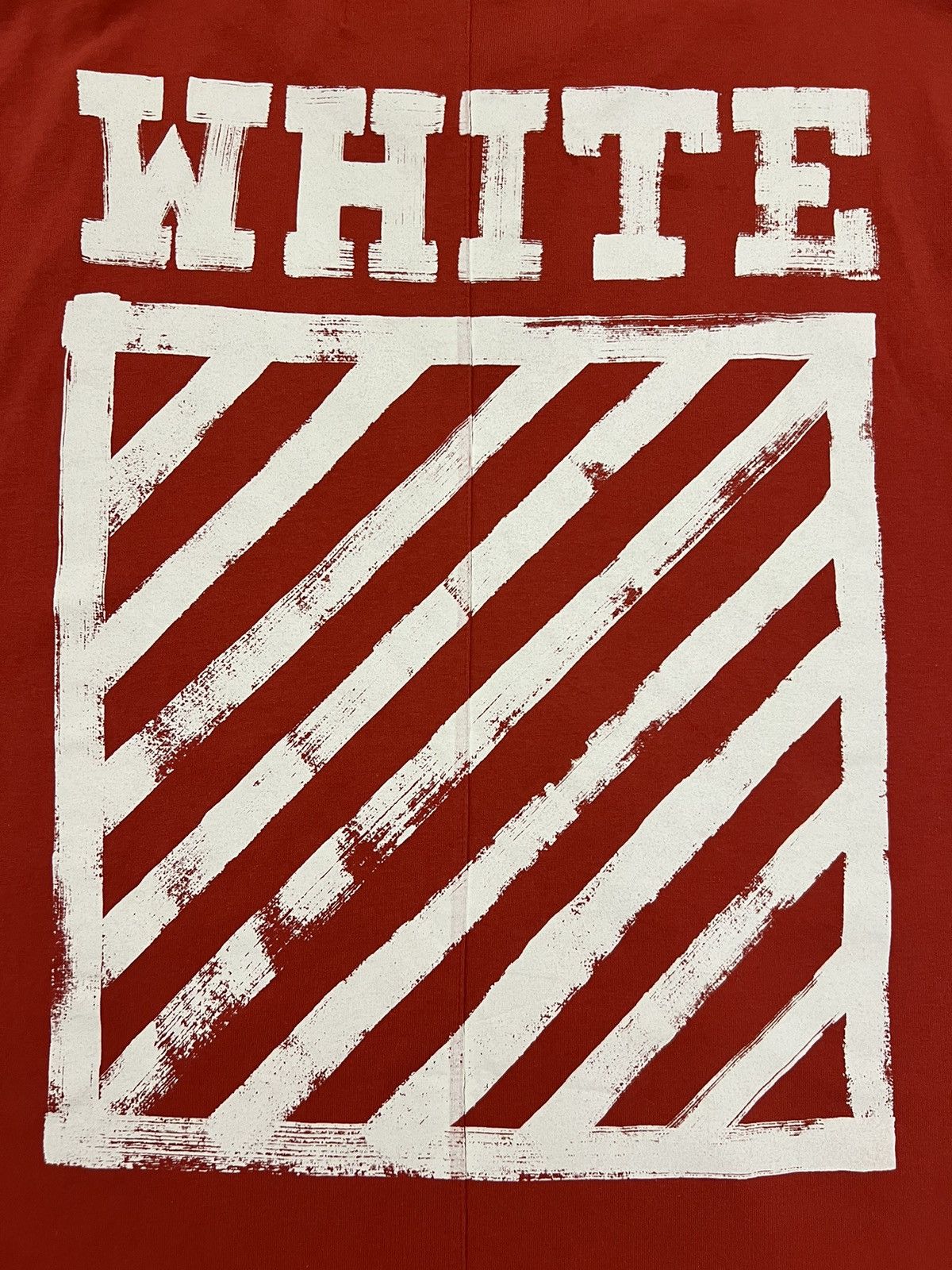 Off-White Off White Brushed Diagonal Tee Red Size US L / EU 52-54 / 3 - 3 Thumbnail