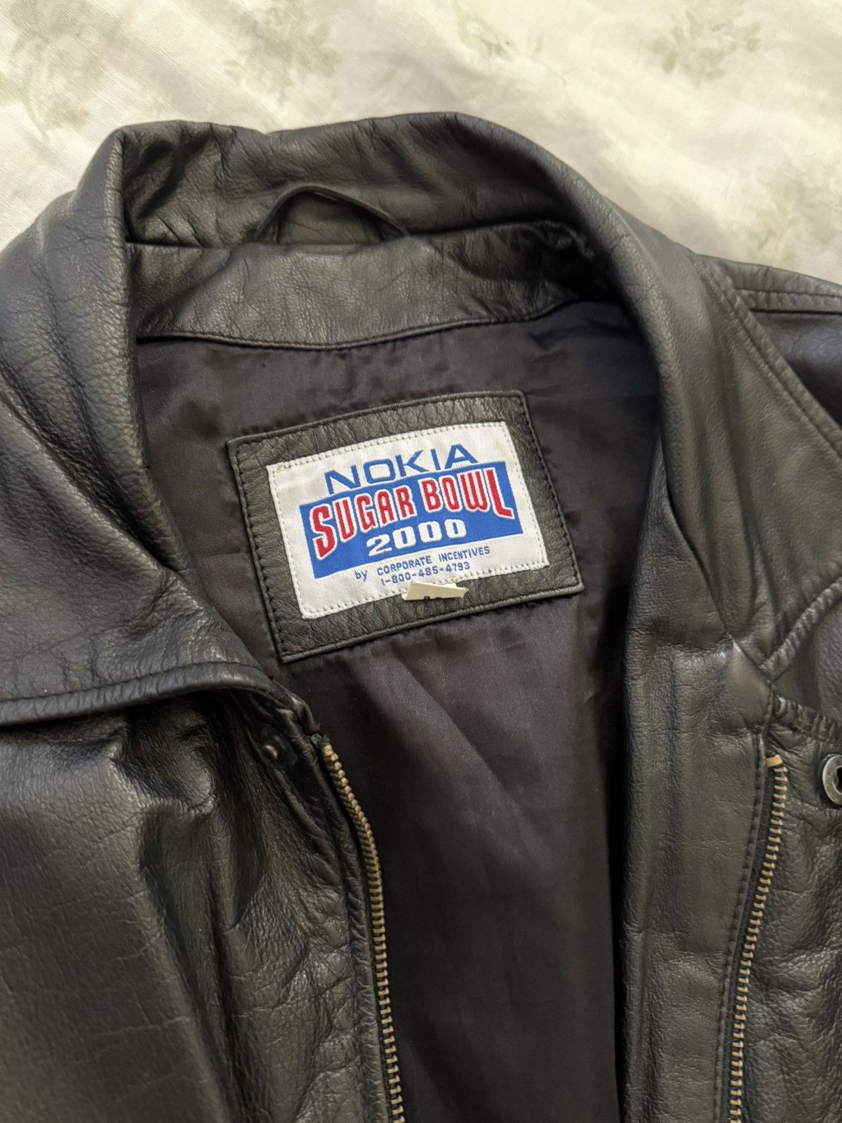 Vintage Vintage Nokia Super Bowl 2000 Black Leather Jacket Size US L / EU 52-54 / 3 - 2 Thumbnail