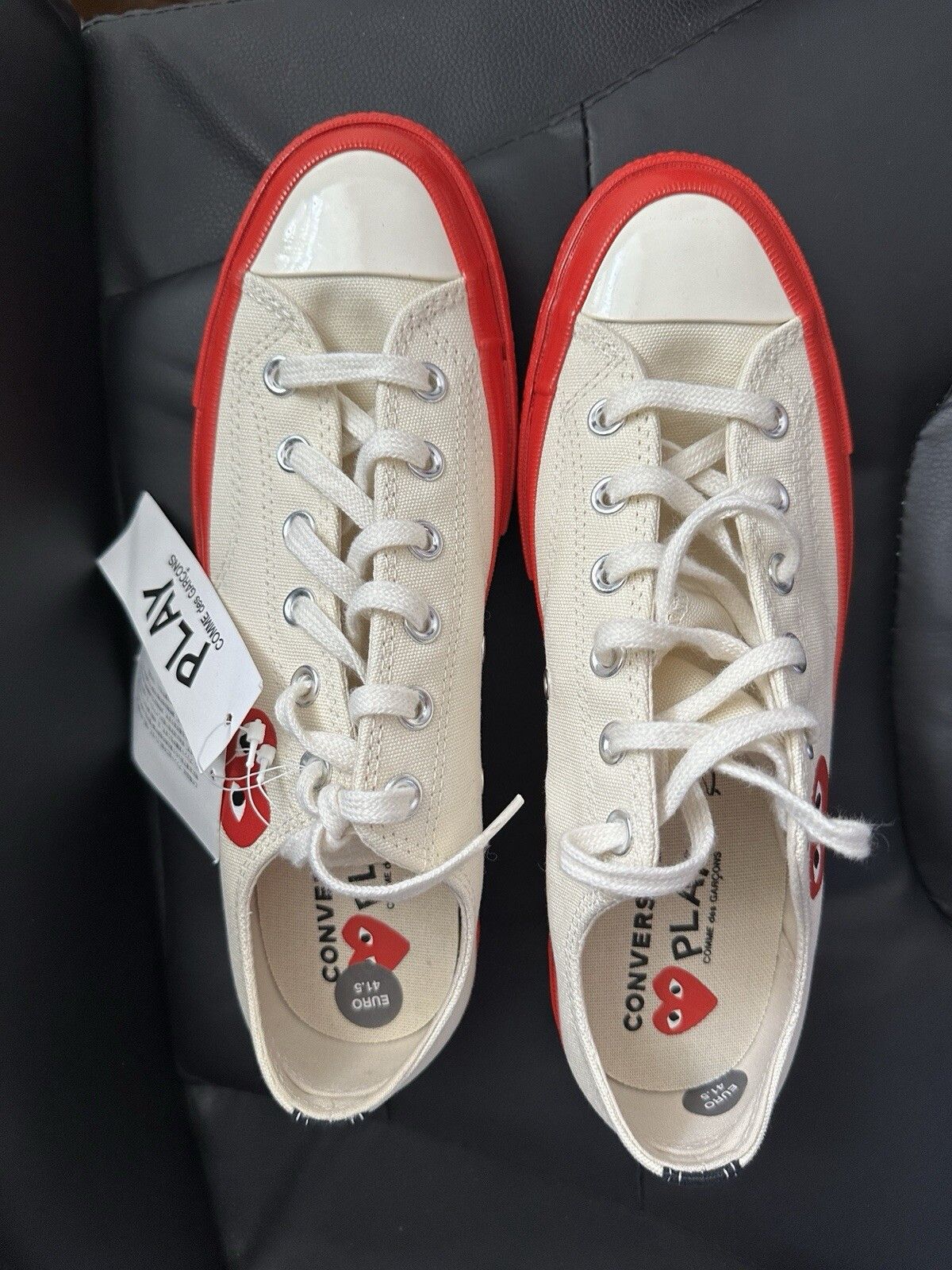 Comme des Garcons PLAY × Converse COMME DES GARCONS PLAY x Converse Chuck Taylor Sneakers Mens Size US 8.5 / EU 41-42 - 8 Thumbnail