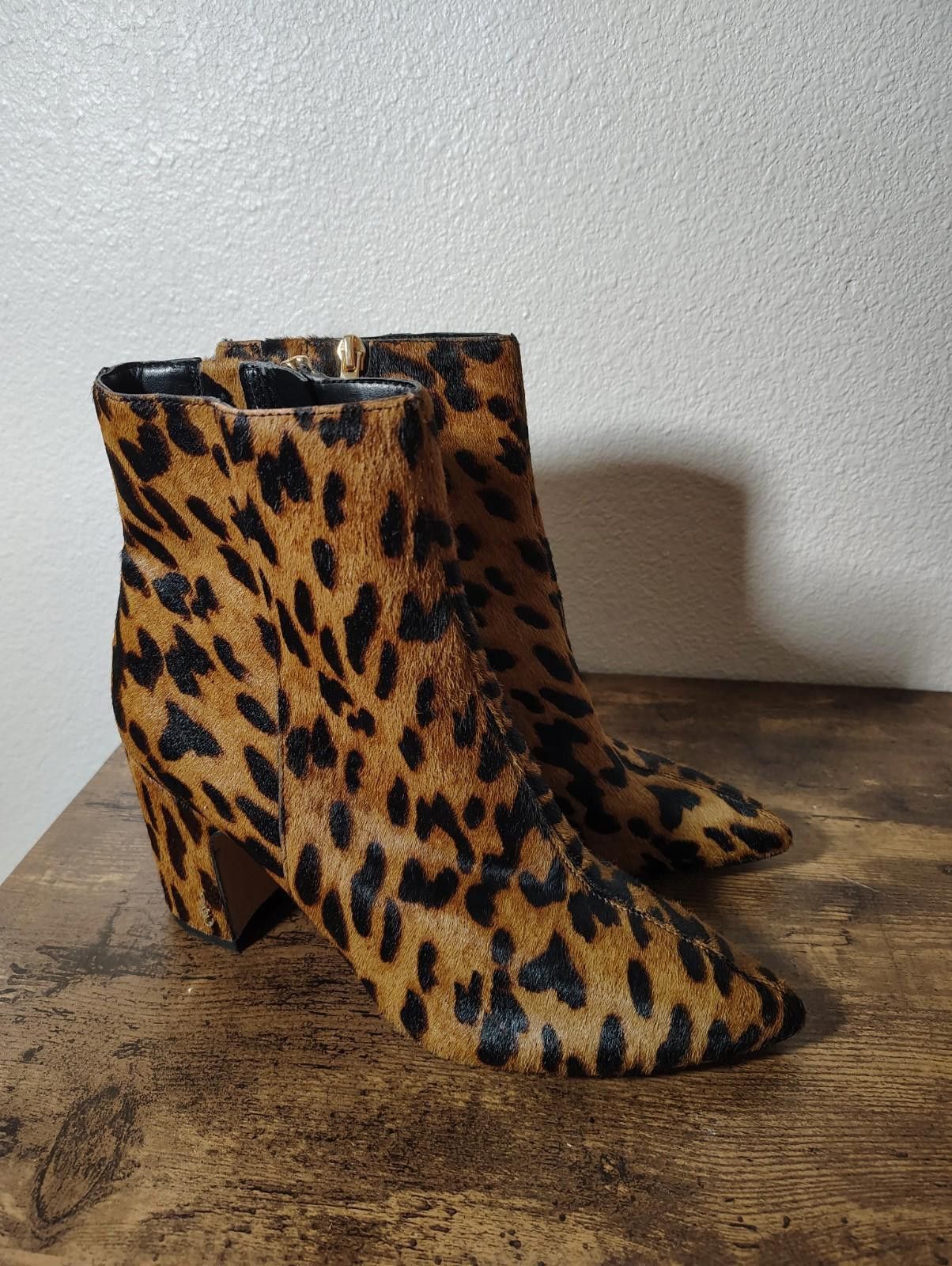 Sam Edelman Sam Edelman Cowhide animal print cheetah leopard brown boots Size US 8 / IT 38 - 1 Thumbnail