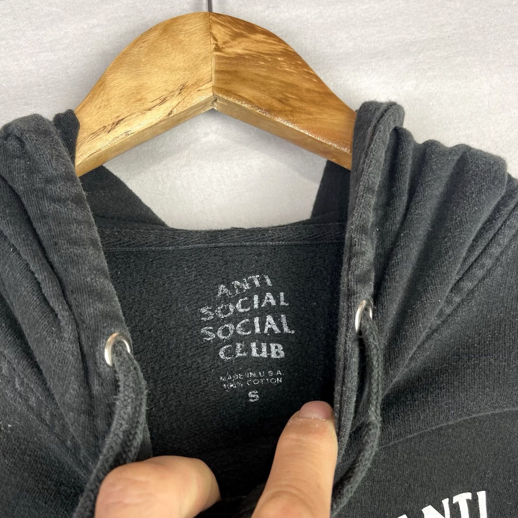 Anti Social Social Club VINTAGE Anti Social Social Club Hoodie Mens Small Black Sweatshirt Streetwear ASSC Size US S / EU 44-46 / 1 - 5 Thumbnail