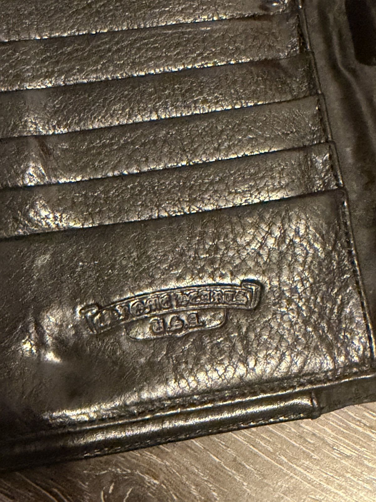 Chrome Hearts Wave wallet heavy leather silver cross snap Size ONE SIZE - 5 Thumbnail