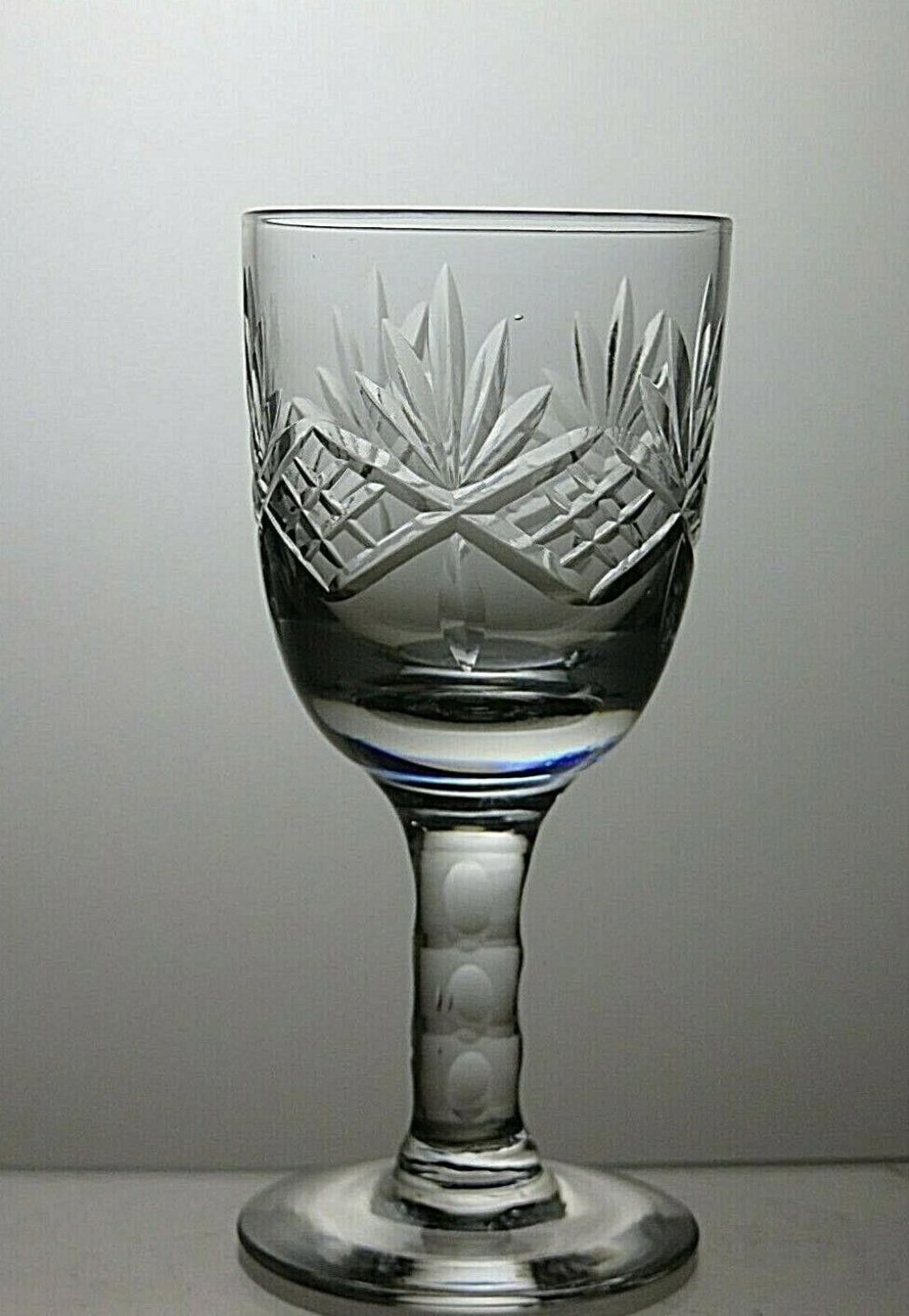 Starter Stuart Crystal Cut Stem Set Of 6 Sherry Glasses 4 1/2" Size ONE SIZE - 4 Thumbnail