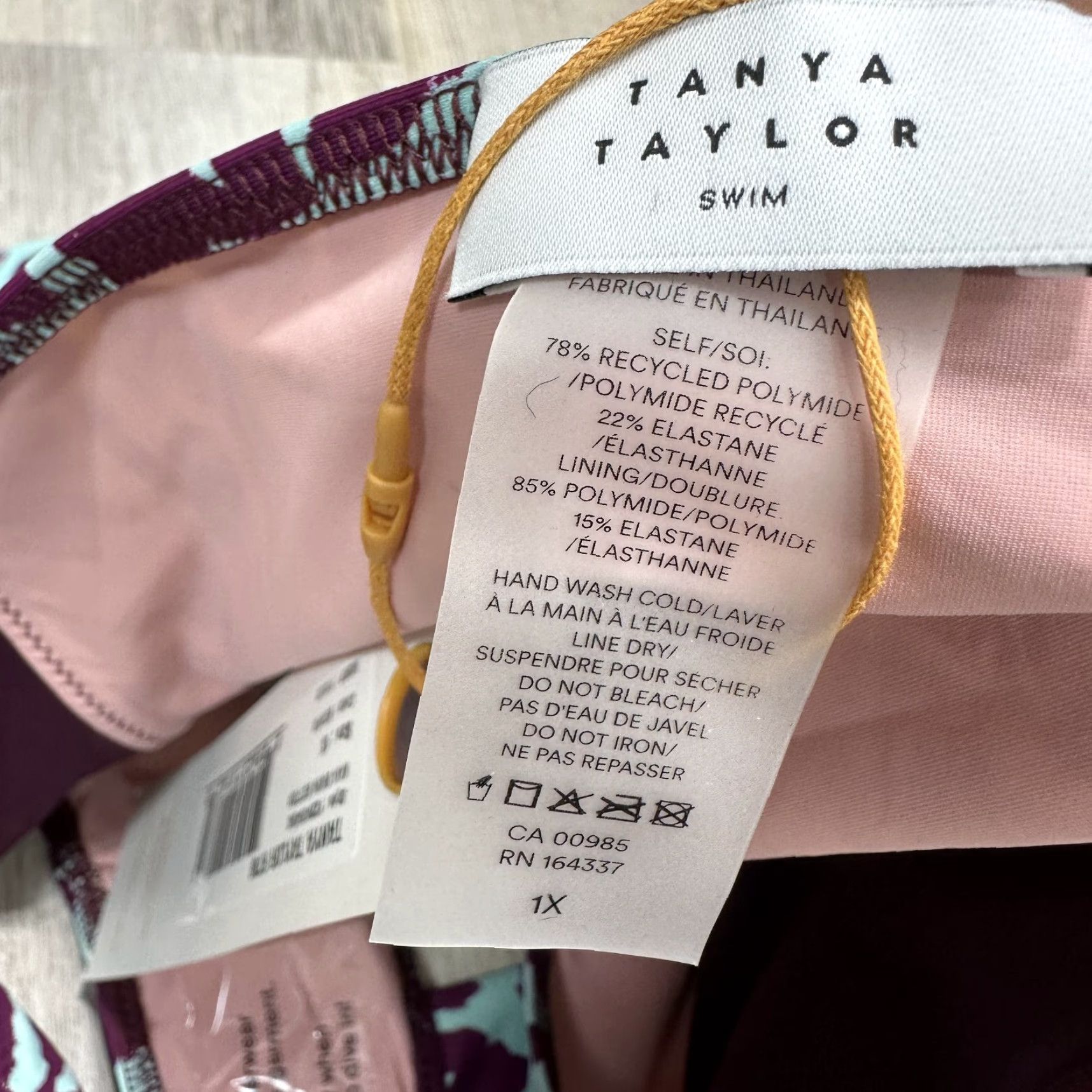 Tanya Taylor Tanya Taylor Swim Kaia Bikini Bottom High Waist Purple Blue 1X NWT Plus Size Womens Swimsuit Bottom Recycled Polyamide MSRP 15 Size 40" / US 18 - 4 Thumbnail