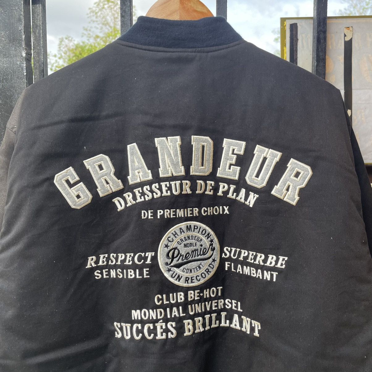 Japanese Brand 🔥🇯🇵Gran Deur Big Spellout Full Zipper Bomber Varsity Jacket Size US L / EU 52-54 / 3 - 3 Thumbnail