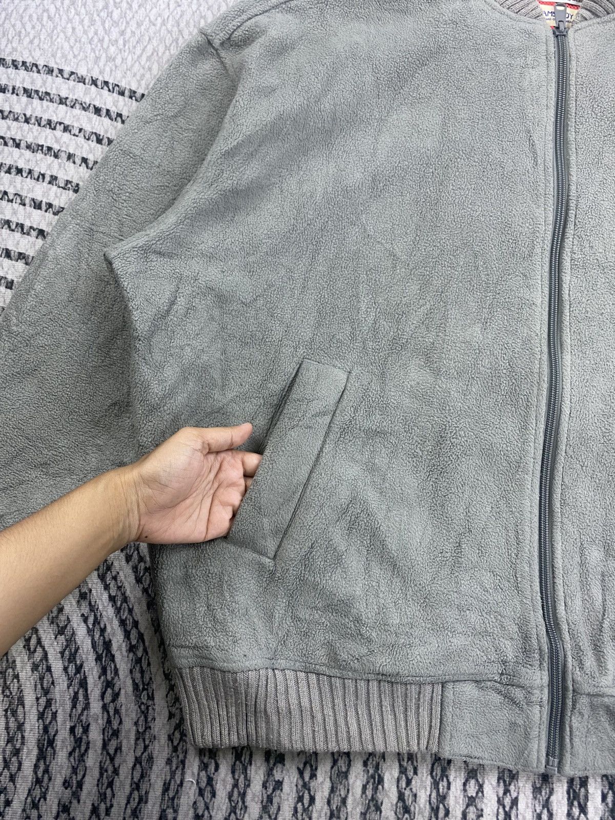 Beams Plus Vintage Beams Boy Polyester Suede Zipper Jacket Size US XXL / EU 58 / 5 - 6 Thumbnail
