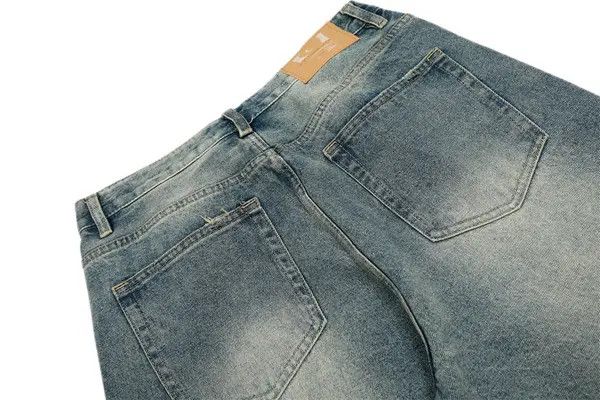 Japanese Brand VIBE American retro men's loose punk distressed washed jeans Size US 32 / EU 48 - 5 Thumbnail