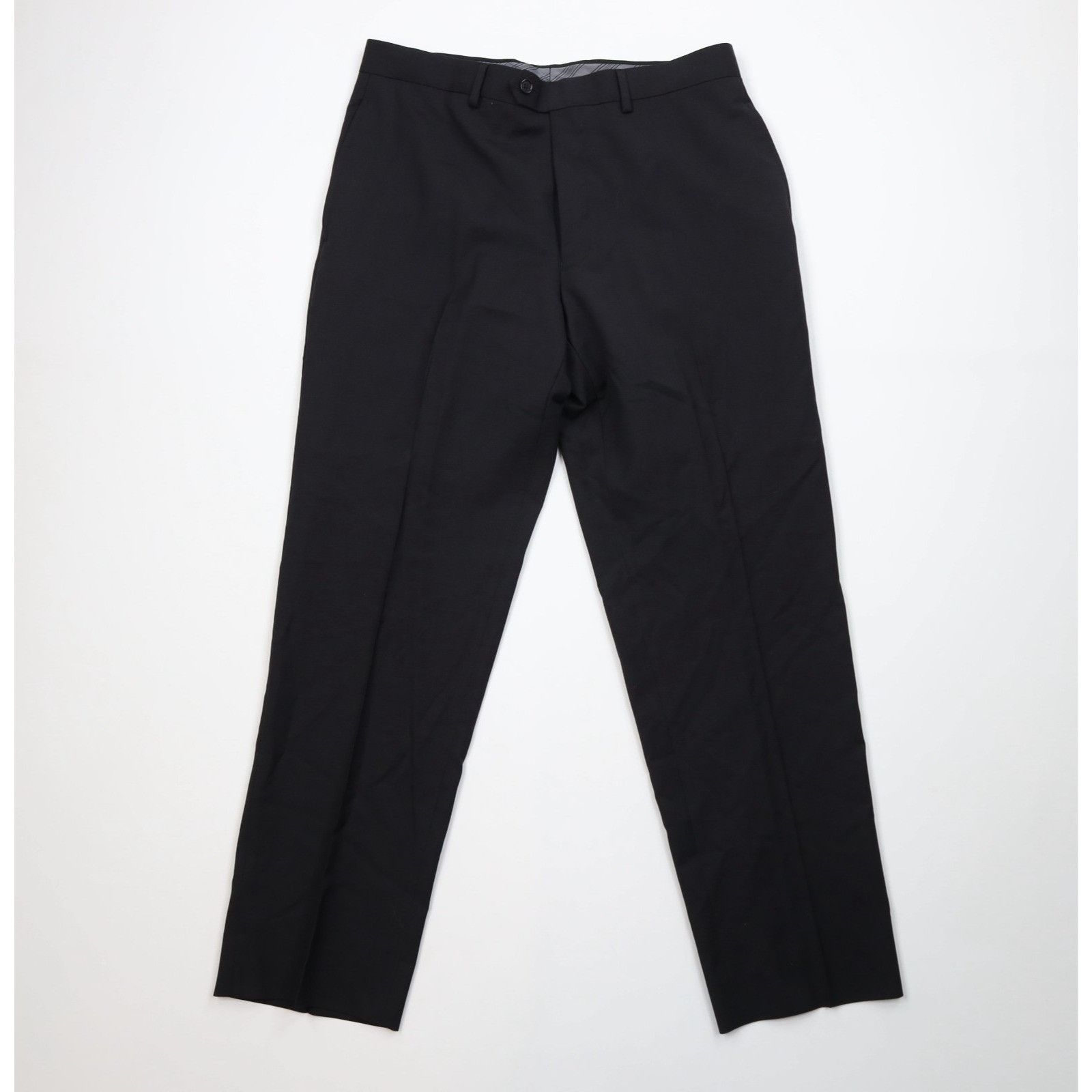 Calvin Klein Calvin Klein 2 Piece Wool Wedding Suit Black Size 40R - 8 Thumbnail