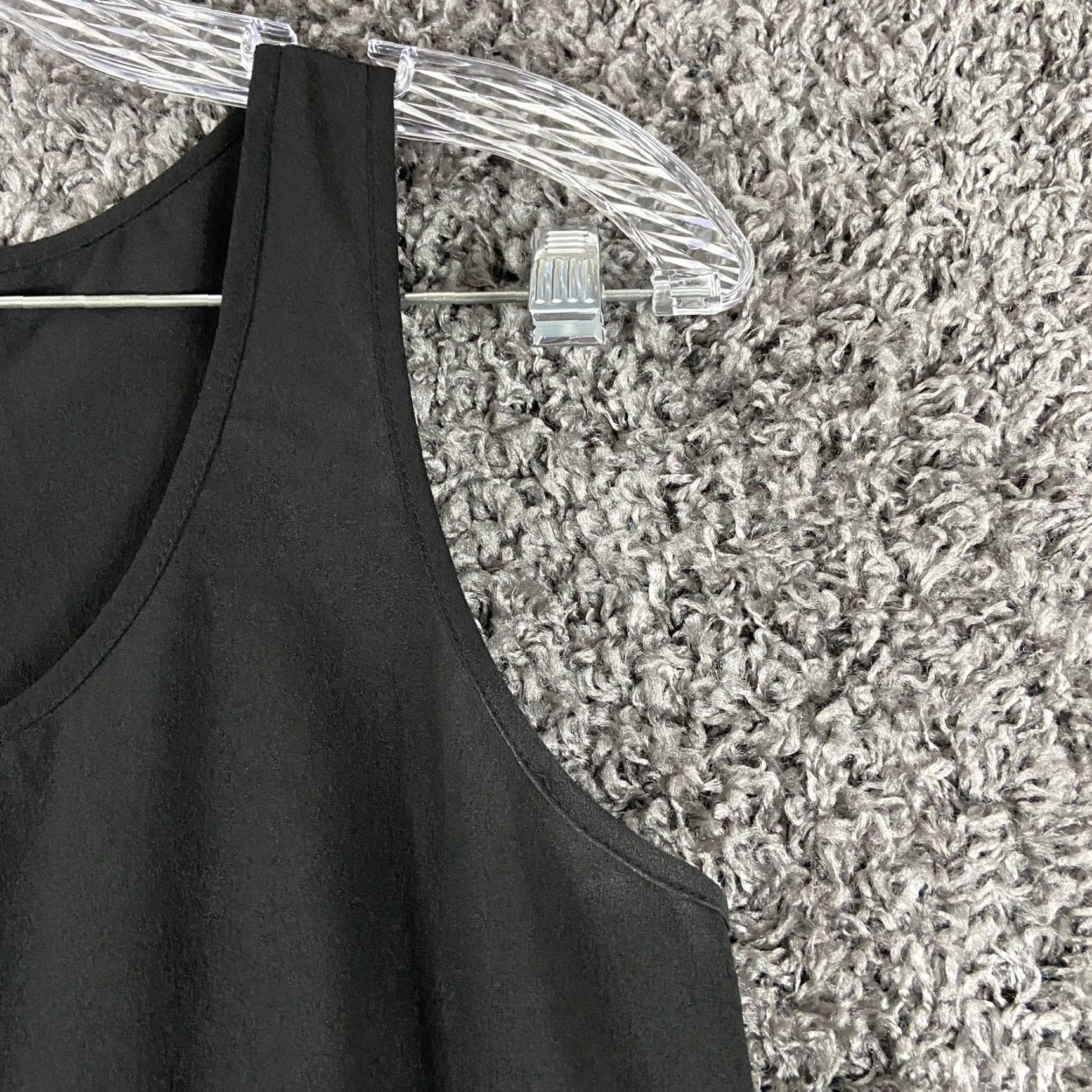 Vintage XHILARATION Sheer Tank Top Blouse Women’s Medium Black Ruffle Size M / US 6-8 / IT 42-44 - 3 Thumbnail