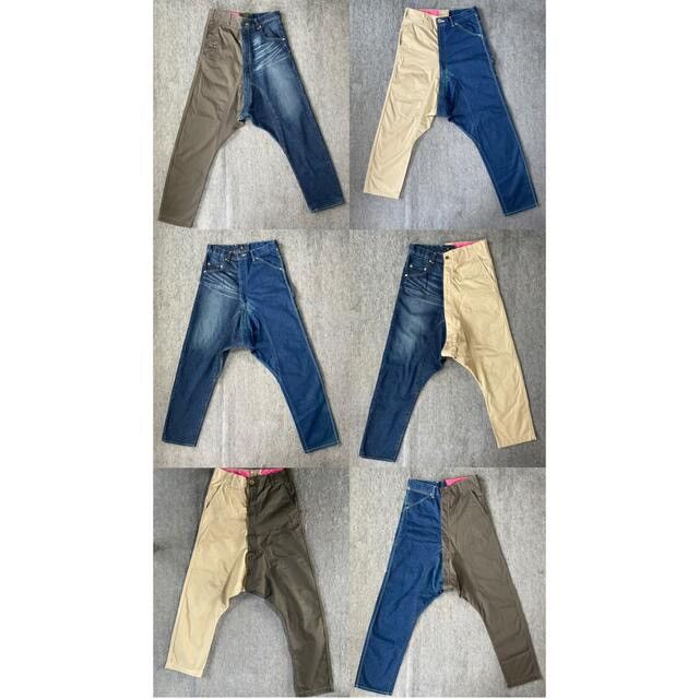 Comme des Garcons GANRYU COMME DES GARCON drop crotch split denim pants L 32 Size US 32 / EU 48 - 10 Thumbnail