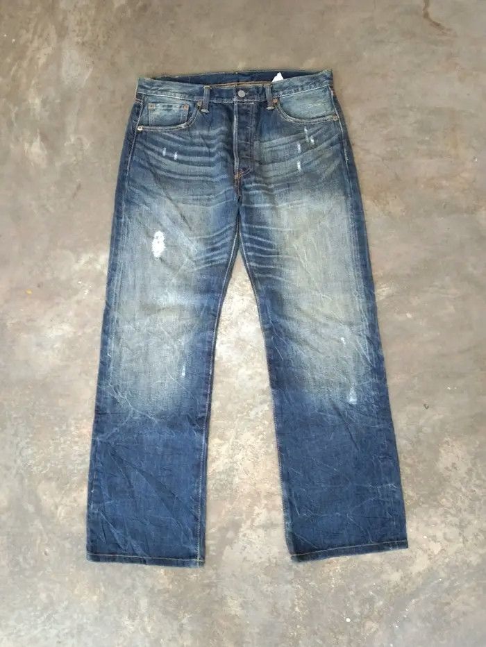 Vintage Levis 501 Rusty Wash Straight Leg Jeans 34x30