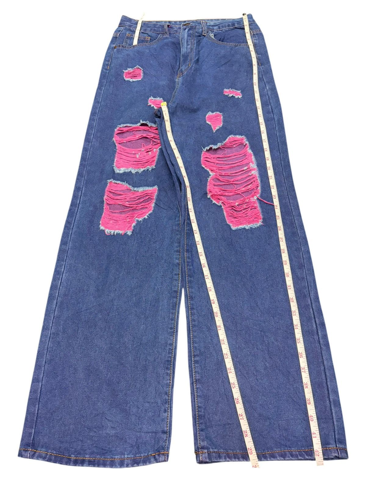 Acne Studios Vintage Japanese Brand Ultra Wide Distress Baggy Jeans Size 29" - 7 Thumbnail