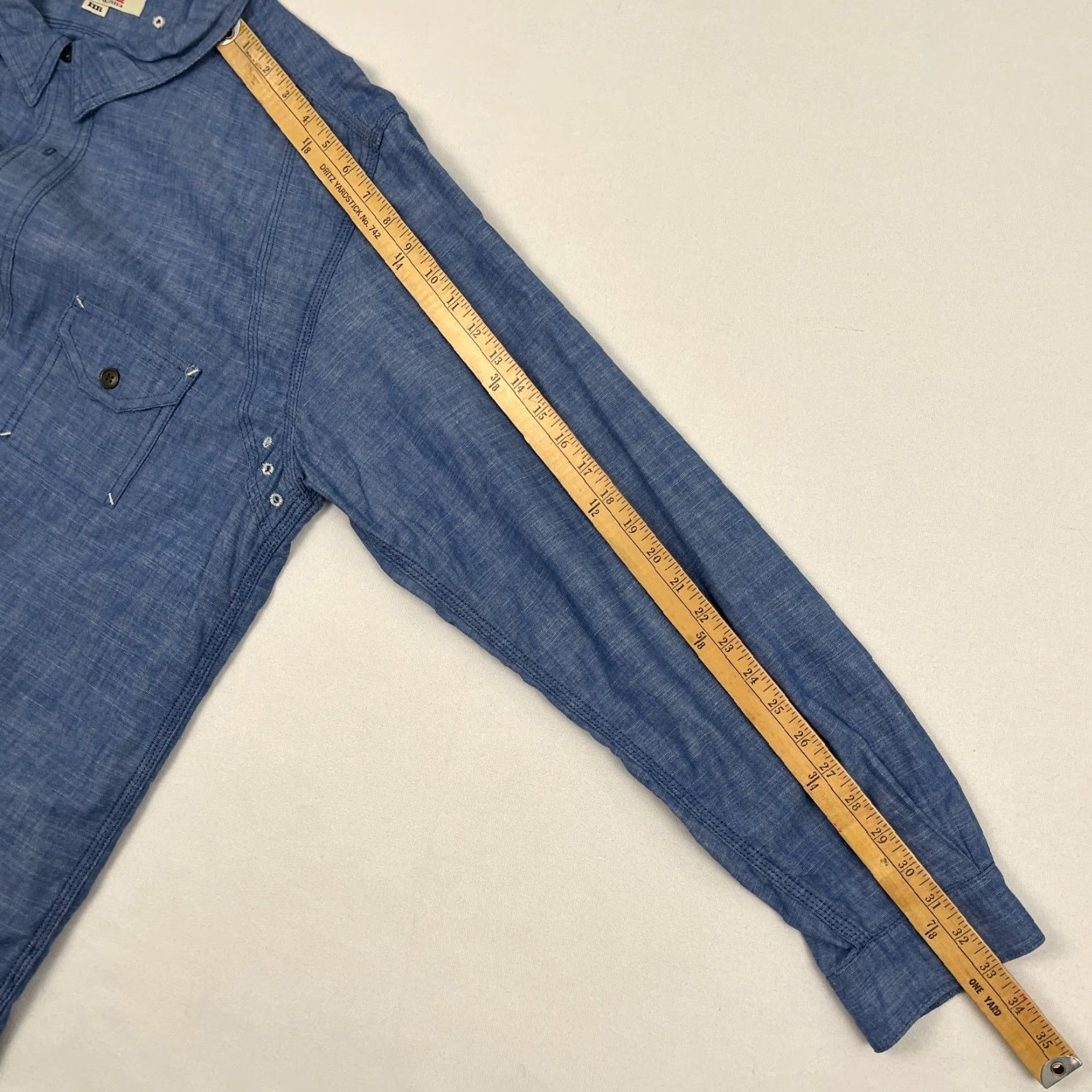 Vintage VINTAGE Birdwell Beach Britches Shirt Mens 3XL Blue Chambray Button-Up Work Vented Button Up Size US XXL / EU 58 / 5 - 7 Thumbnail