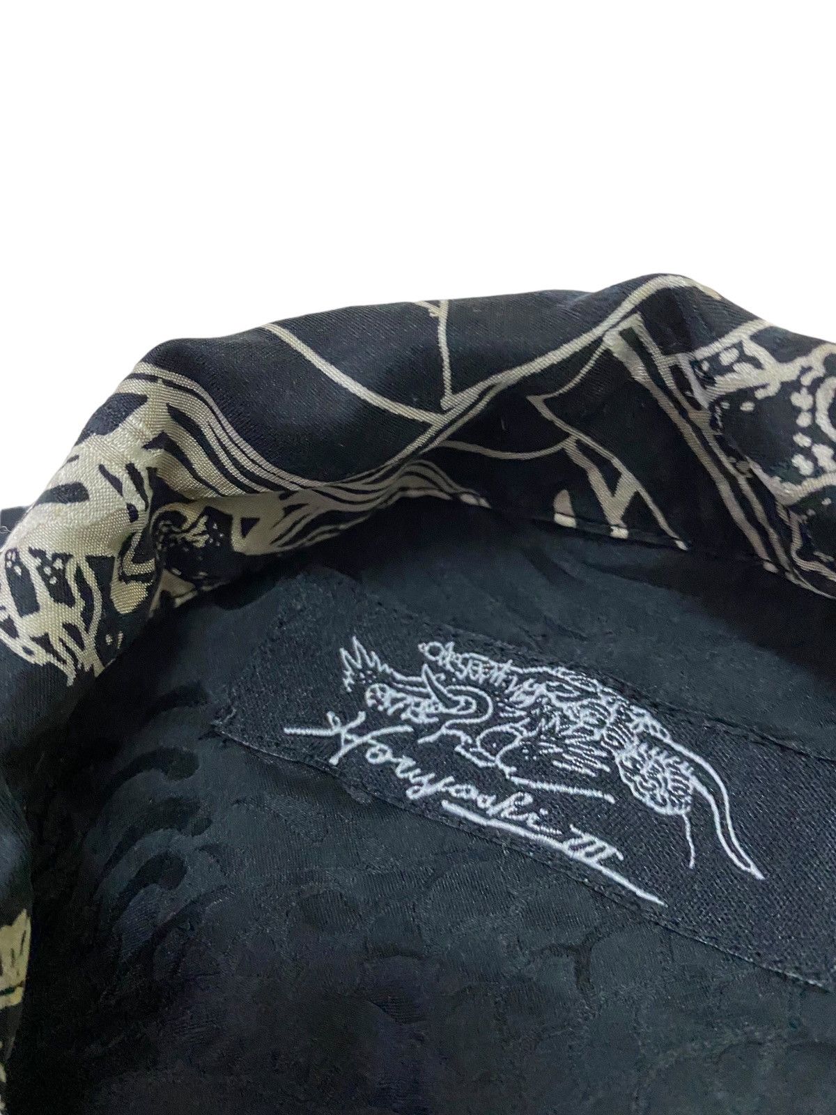 SikSilk 💥FinalDrop💥Vintage Houyoshi Sukajan Skull&Koi Silk Shirt Size US L / EU 52-54 / 3 - 10 Thumbnail
