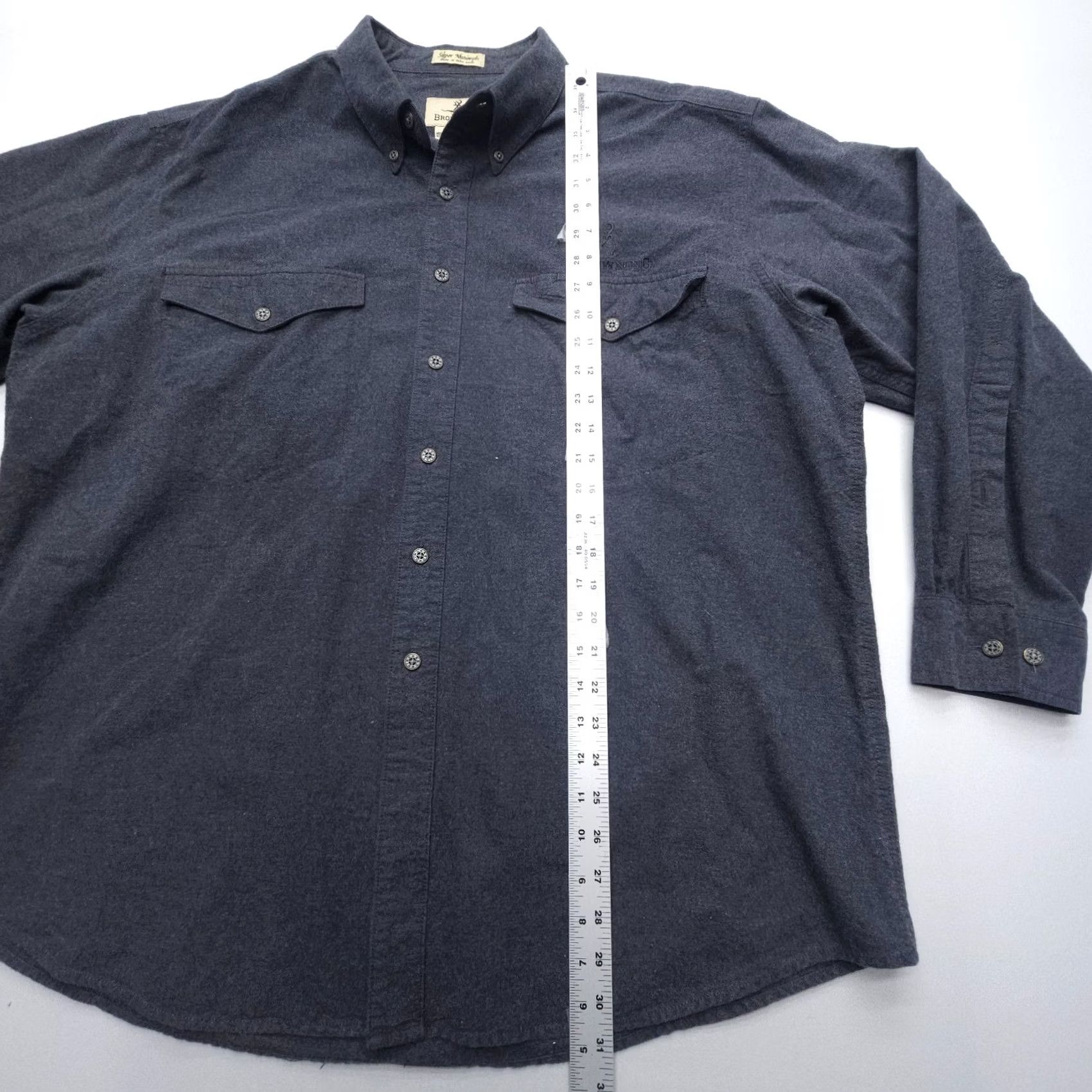 Vintage VINTAGE Browning Shirt 2XL Gray Cotton Flannel Button-Up Mens Long Sleeve Collared Workwear Pockets USA Fall Winter Spring Button-Down Mens Regular Size US XXL / EU 58 / 5 - 6 Thumbnail