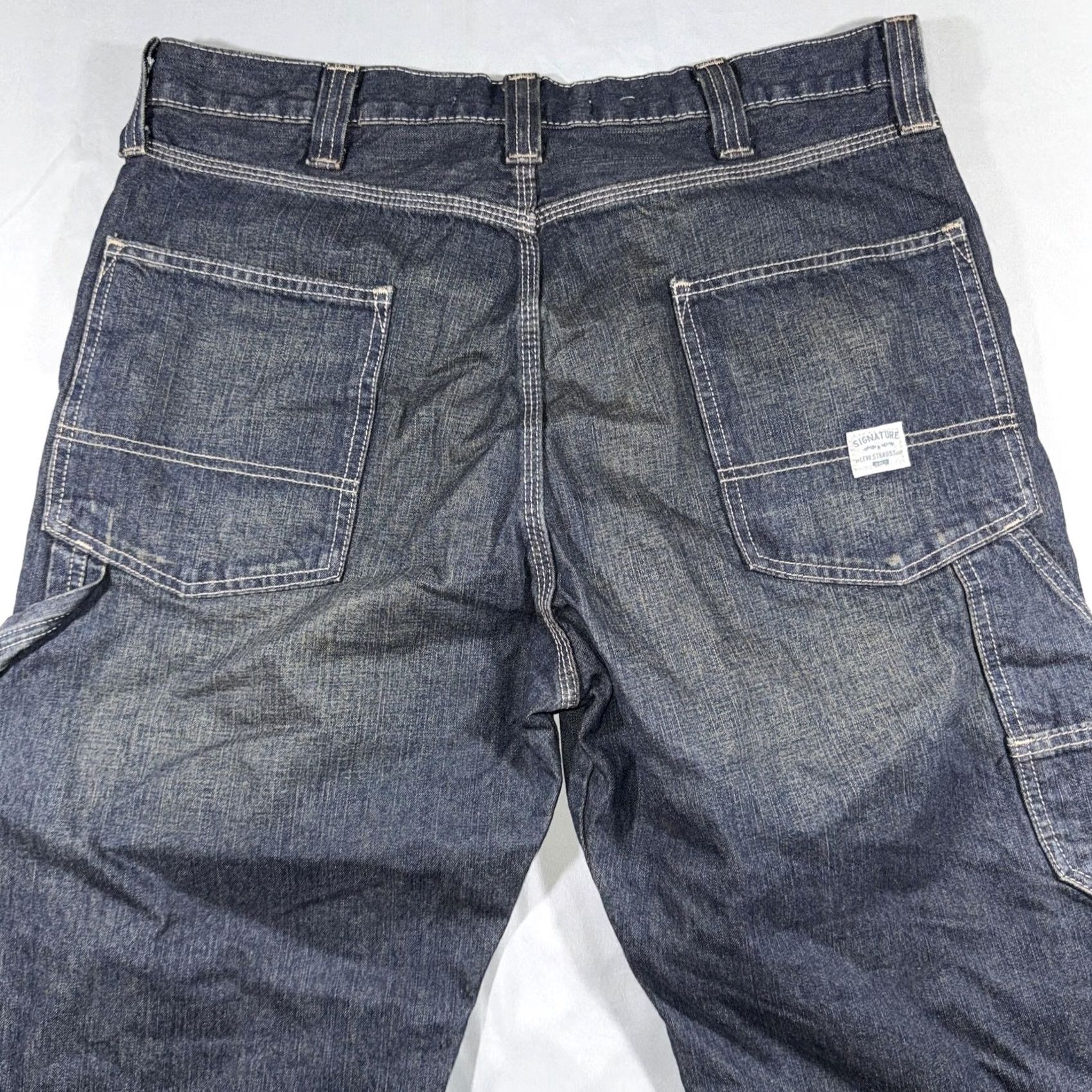 Levi's VINTAGE Levi's Signature Carpenter Jeans Mens 36x30 Blue Relaxed Fit Denim Pants Workwear Size US 36 / EU 52 - 5 Thumbnail