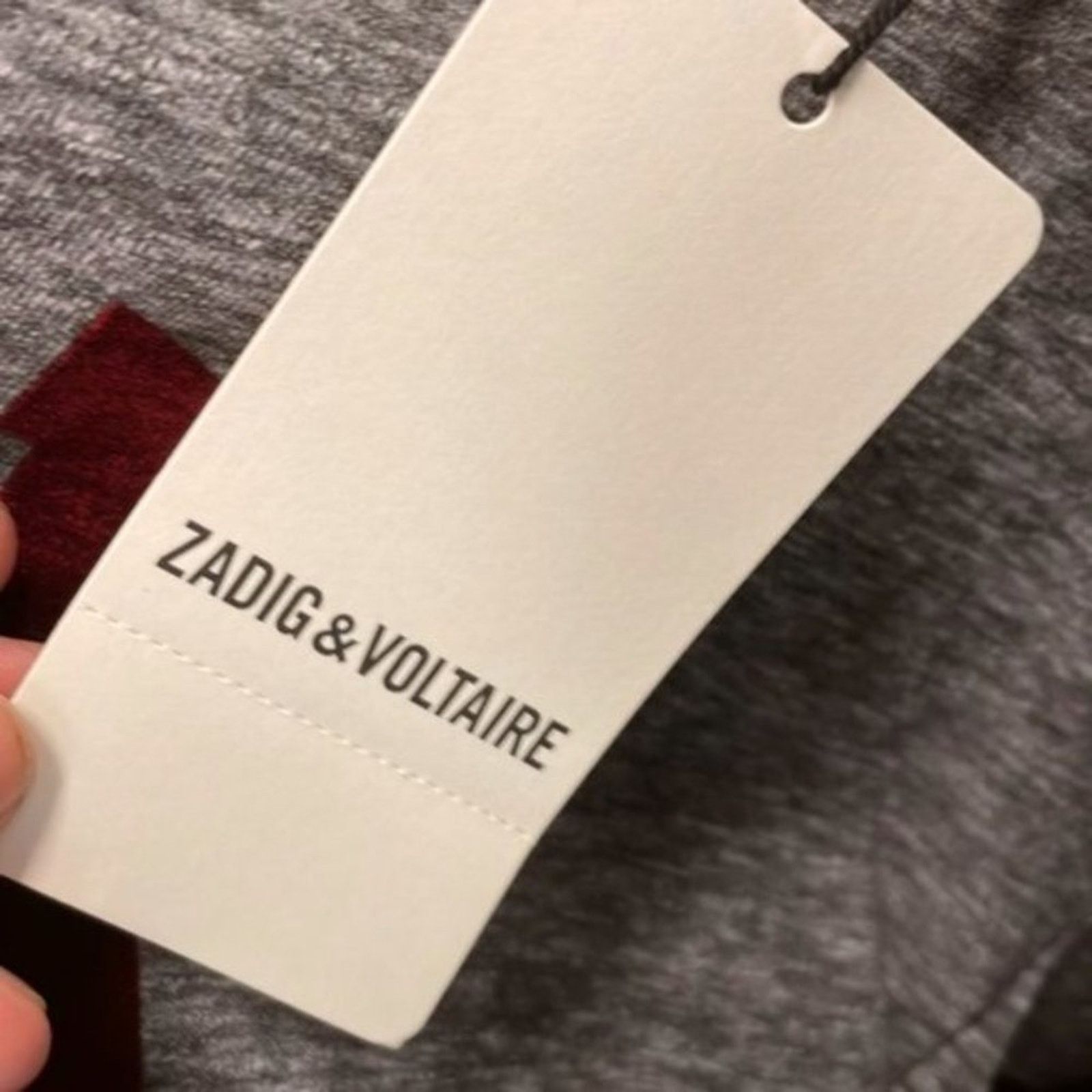 Zadig & Voltaire Zadig & Voltaire Flocked Rock Detail Tee Gray M Size M / US 6-8 / IT 42-44 - 4 Thumbnail