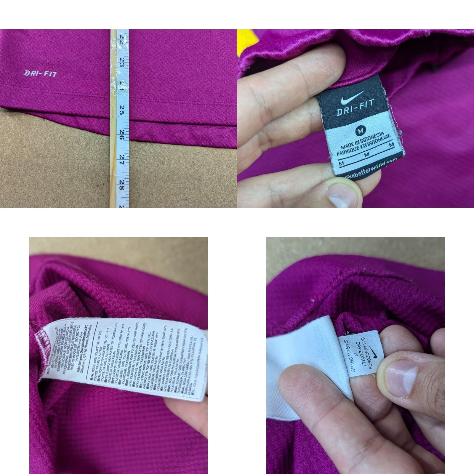Nike Nike Barcelona Drill Top Football Training Mens M Purple Shirt Size US M / EU 48-50 / 2 - 8 Thumbnail