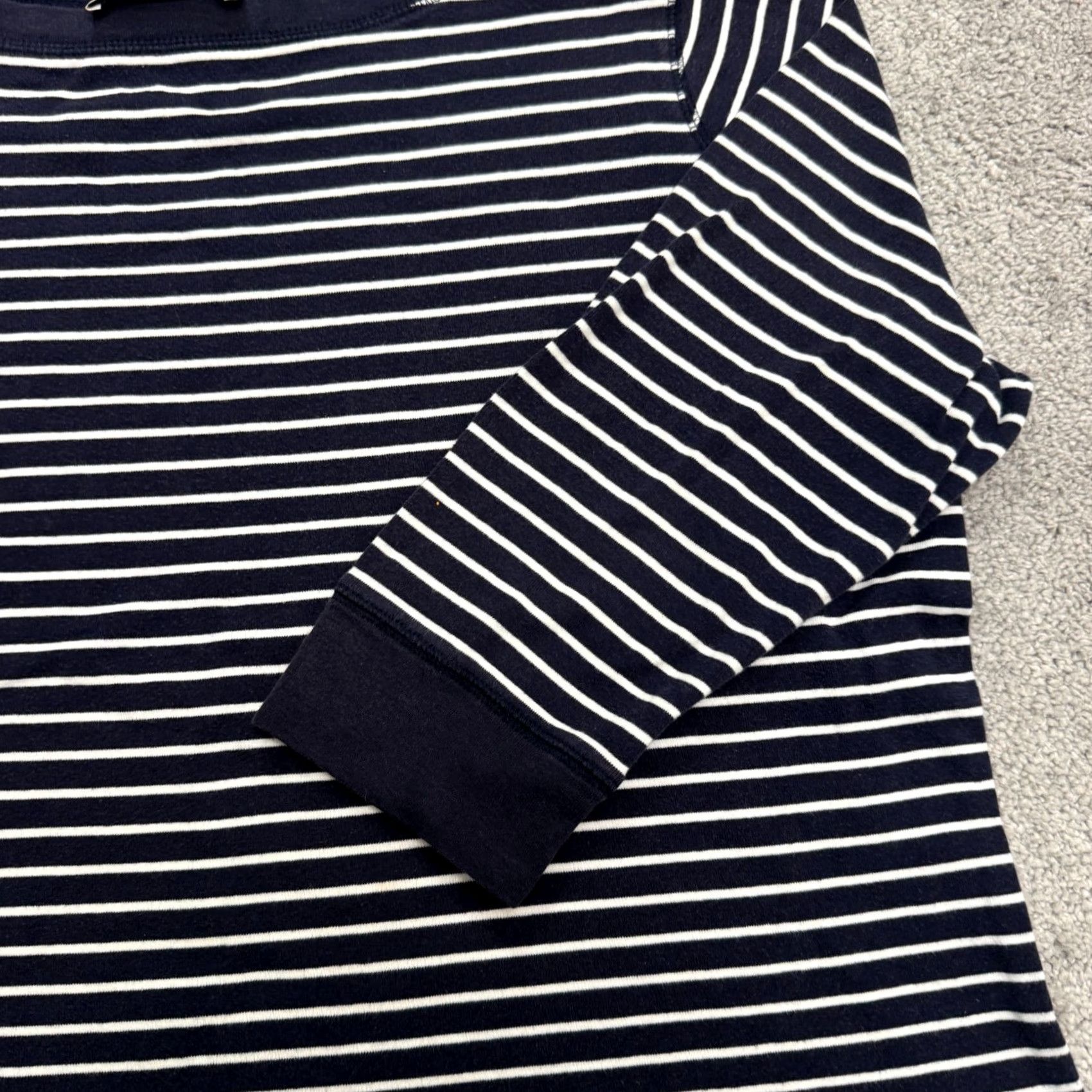 Jones New York Jones New York Boat Neck 3/4 Sleeve T-Shirt Womens 2XL Navy Blue Striped Cotton Tee Size XXL / US 16-18 / IT 52-54 - 4 Thumbnail