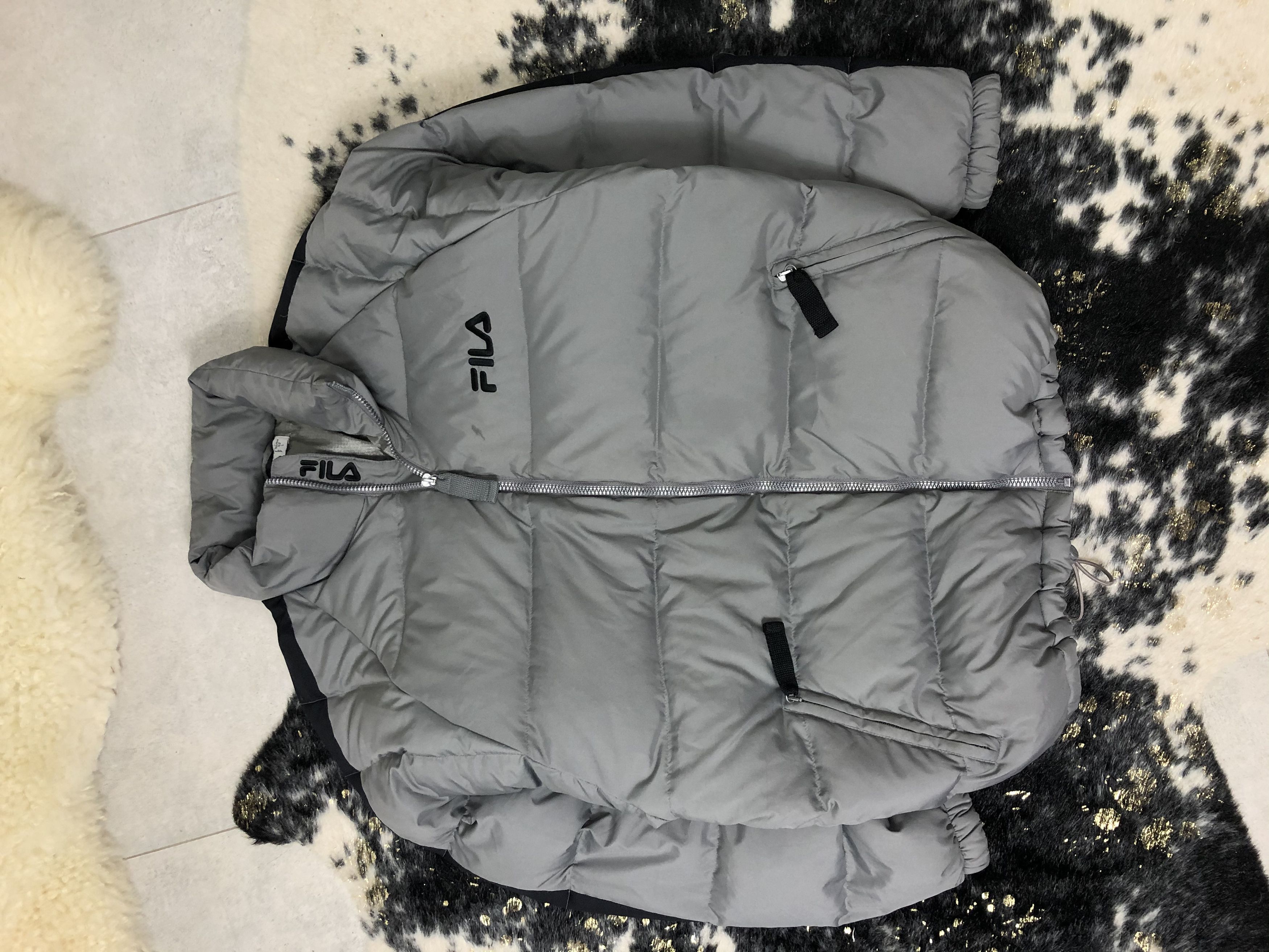Vintage 90s Real Down Puffer FILA Bomber Jacket