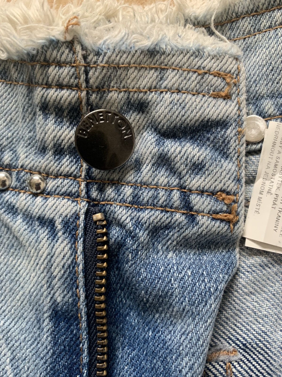 Designer × United Colors Of Benetton Distressed United Colors Of Benetton Stuck Denim Pant Size US 28 / EU 44 - 19 Thumbnail