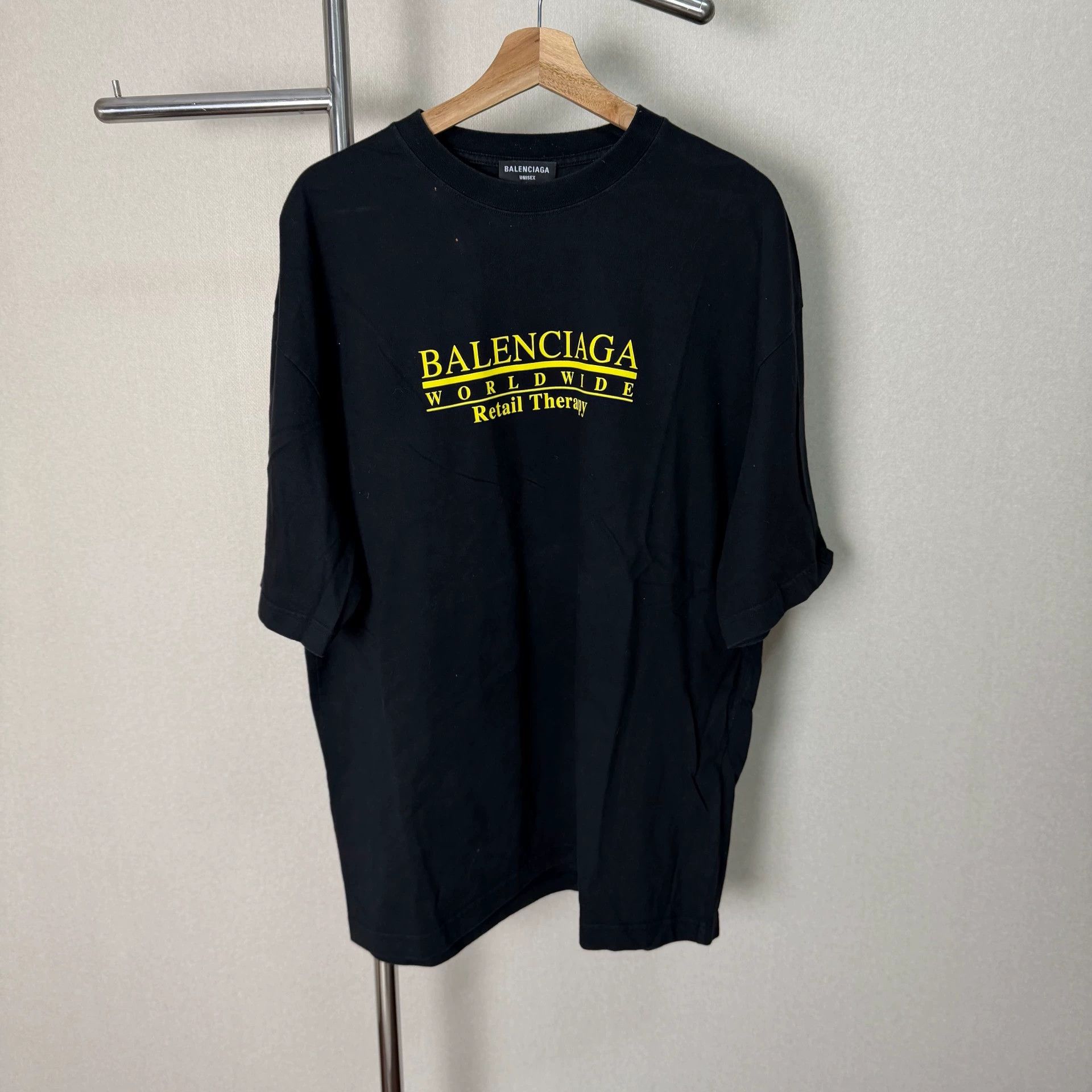 Balenciaga Balenciaga FW21 Logo Crew Short-Sleeve T-Shirt Black Unisex Size US L / EU 52-54 / 3 - 1 Thumbnail