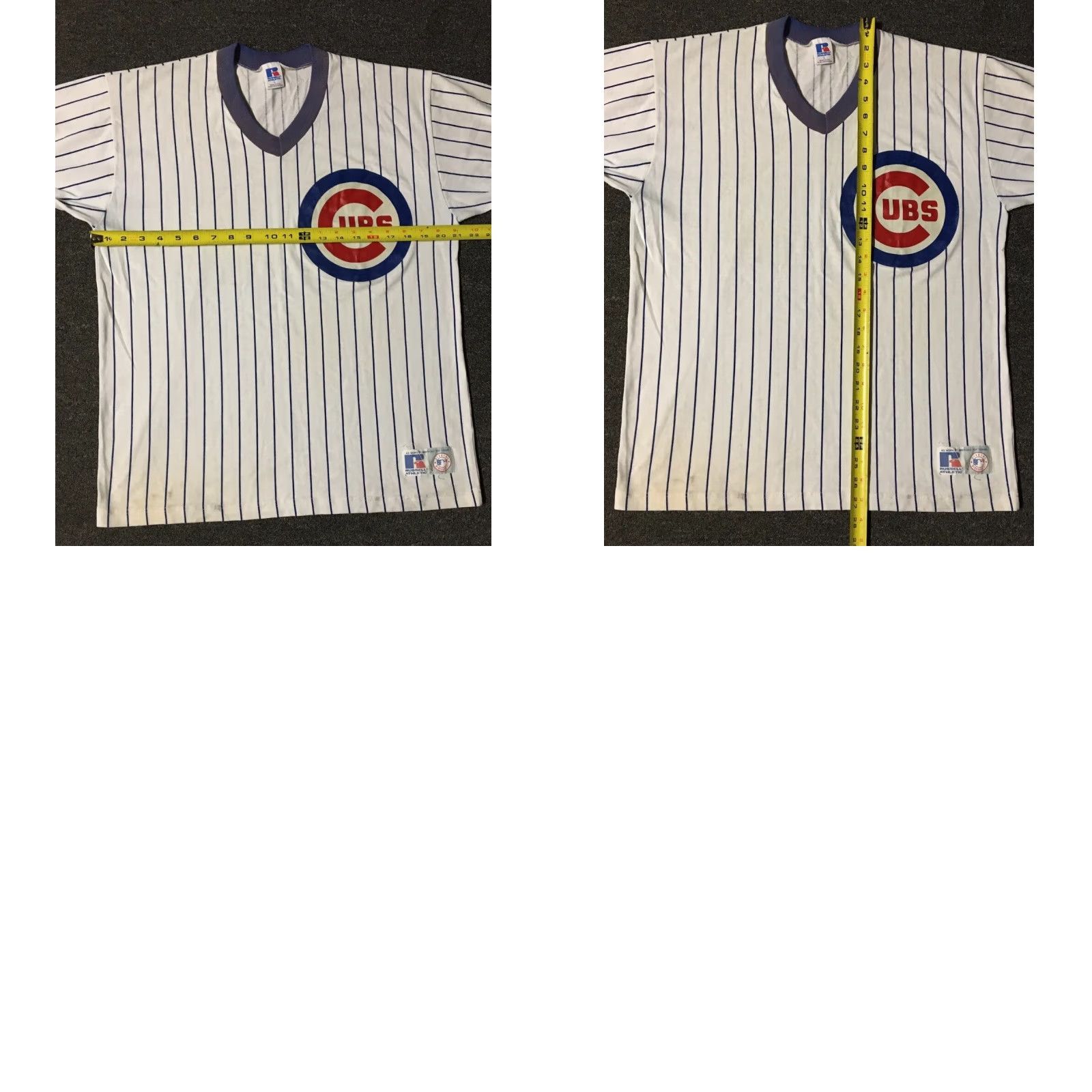 Russell Athletic VINTAGE Russell Athletic Chicago Bulls Jersey Shirt M L USA Striped 90s Grunge Short Sleeve T-Shirt Mens Size US M / EU 48-50 / 2 - 8 Thumbnail