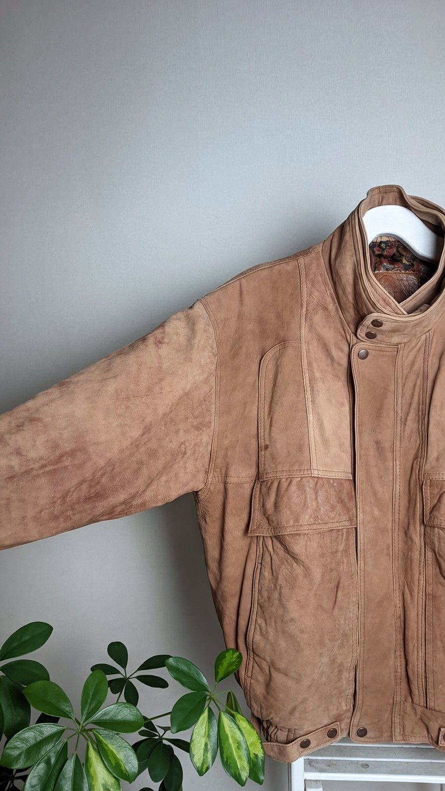 Cowboy Equipment Rare Faded Baggy Fly Leather Bomber Jacket pilot ysl gucci Size US L / EU 52-54 / 3 - 3 Thumbnail