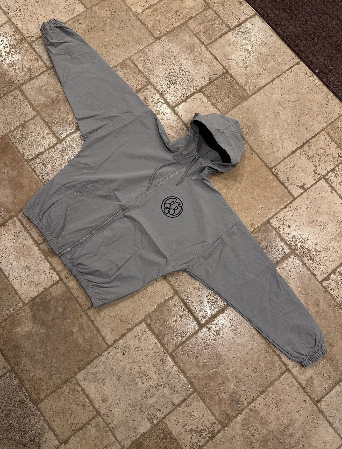 Yeezy Yeezy WB-01 04 Logo Gray Windbreaker Nylon Zip Jacket Size US M / EU 48-50 / 2 - 4 Thumbnail