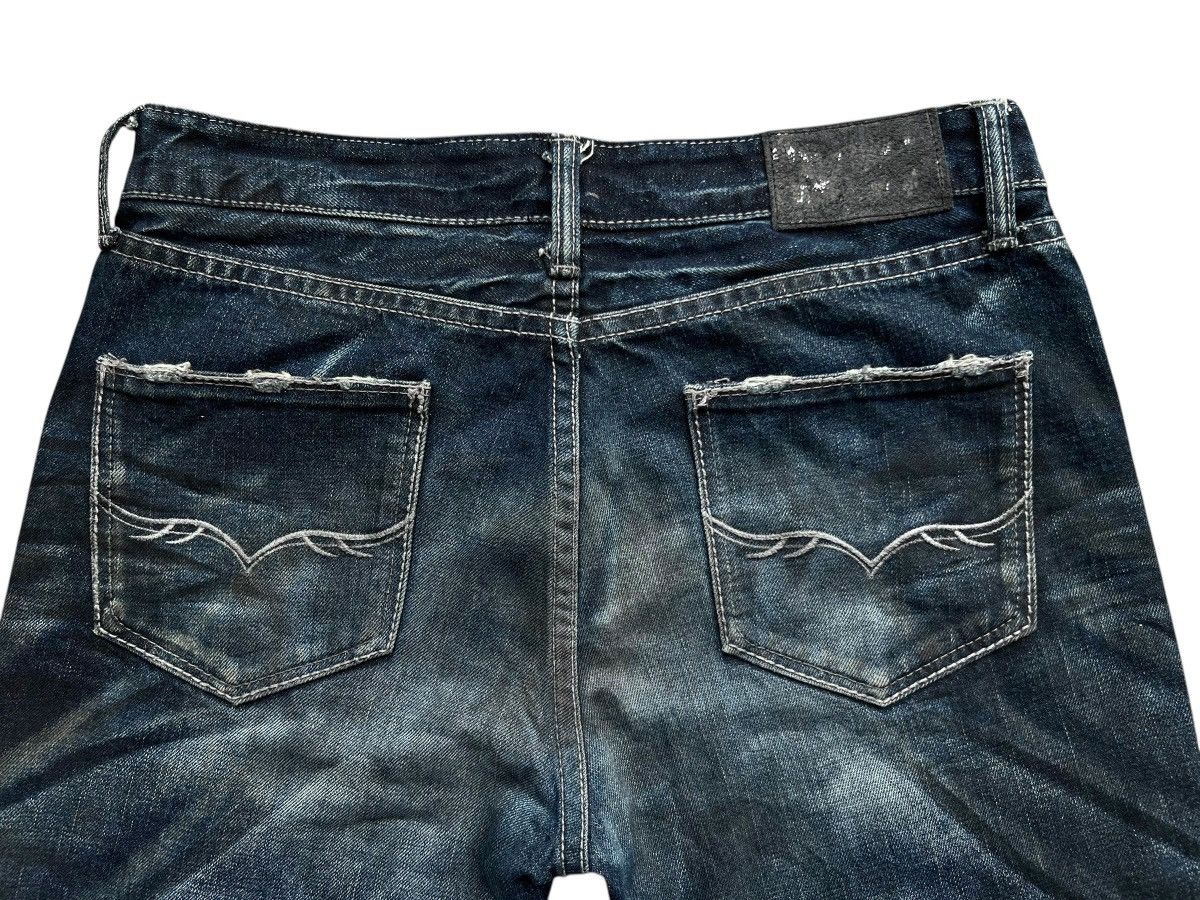 GOSTAR DE FUGA GostaDe Fuga Distressed Bootcut Goth Flare Denim Jeans 32x33 Size US 32 / EU 48 - 7 Thumbnail