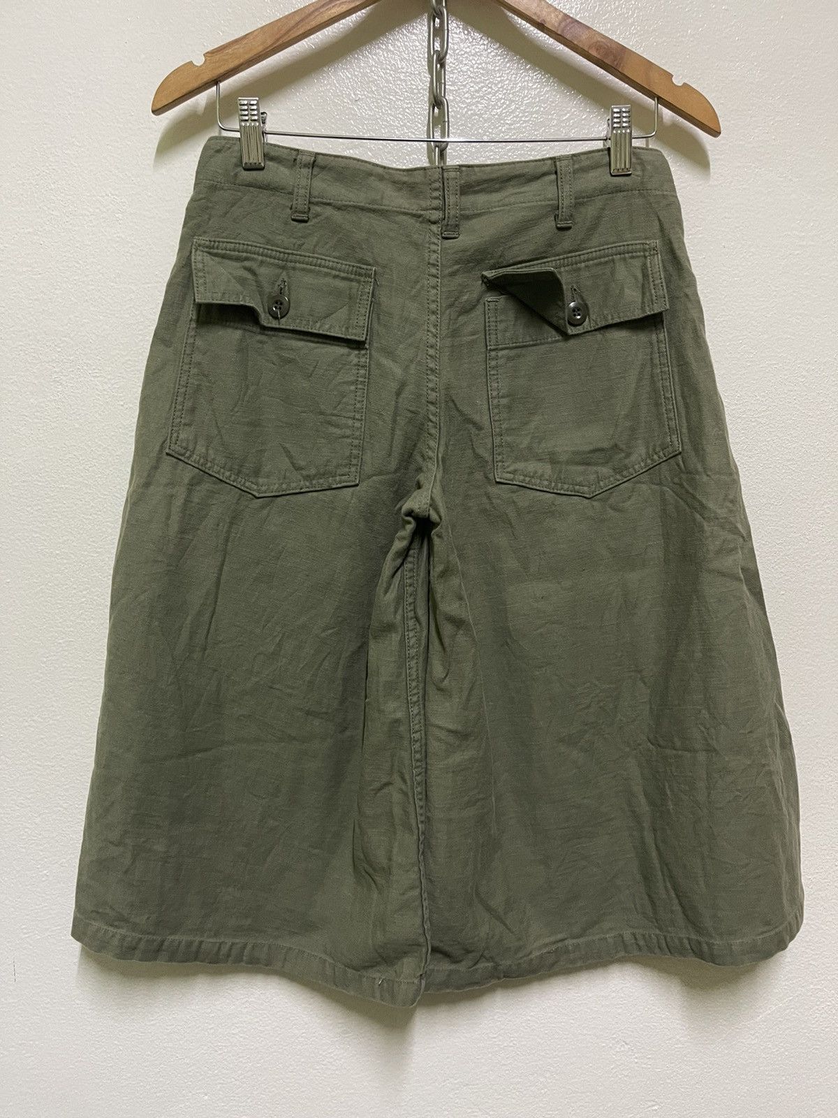 Beams Plus Beams Army Short Wide Leg Pants Size 28" / US 6 / IT 42 - 8 Thumbnail