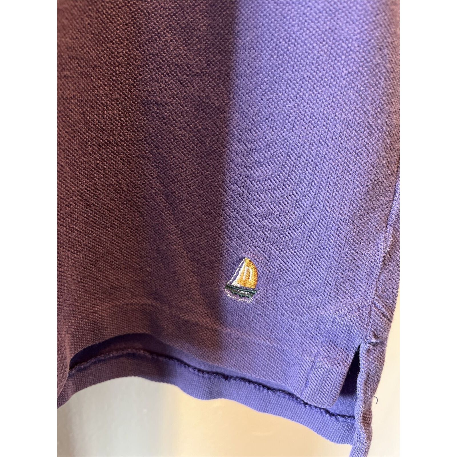 Nordstrom Nordstrom Mens L Purple Short Sleeve Button cotton golf polo Size US L / EU 52-54 / 3 - 3 Thumbnail