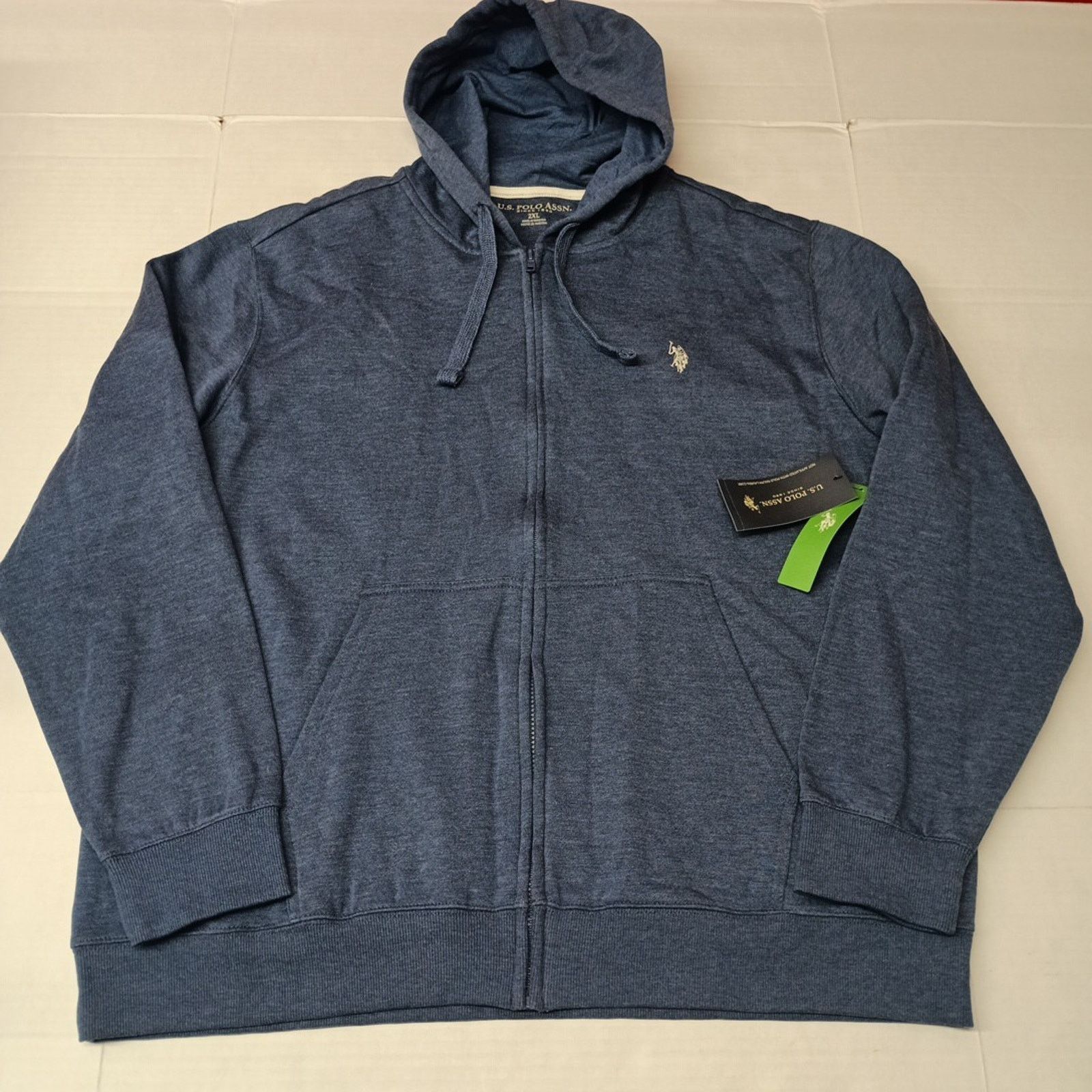 U.S. Polo Assn. U.S. Polo Assn. Hoodie Men's 2XL XXL Blue Full Zip Jacket Size US XXL / EU 58 / 5 - 1 Thumbnail