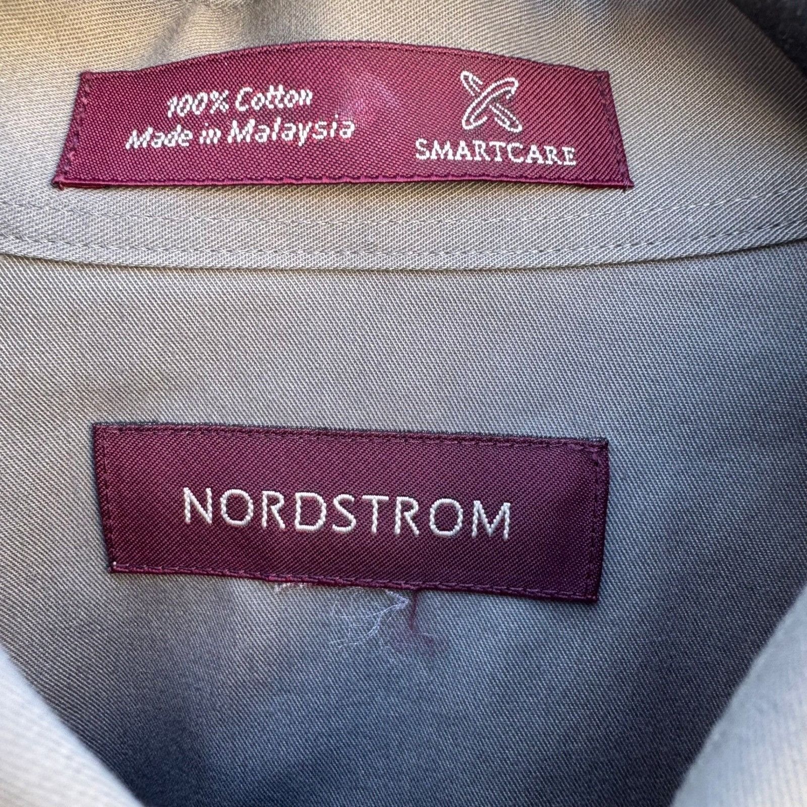 Nordstrom Nordstrom Smartcare Mens Long Sleeve Button Down Shirt Grey Size US L / EU 52-54 / 3 - 2 Thumbnail